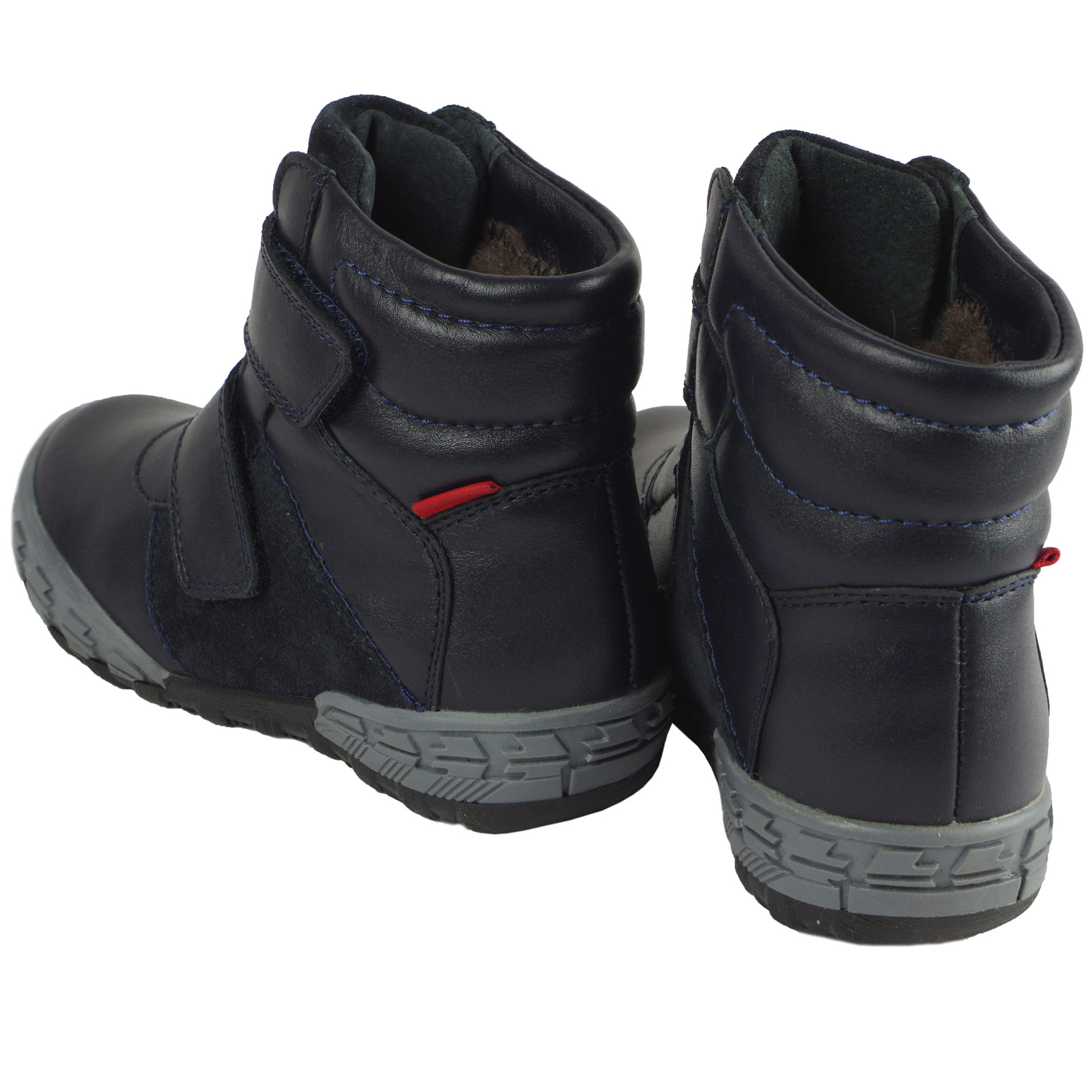 Зимові чоботи (2052) для хлопчика, матеріал Натуральна шкіра, Темно-синій колір, 23-26 розміри – Sole Kids. Фото 4
