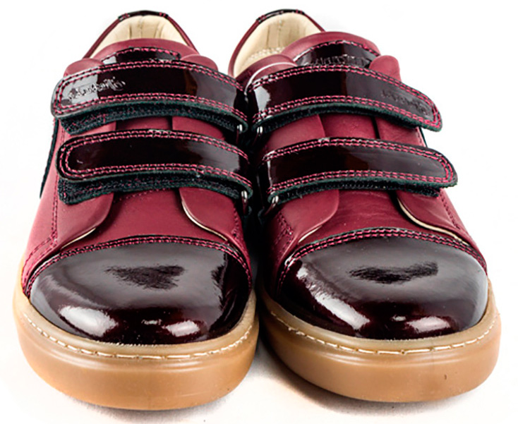 Tutubi Спортивні туфлі  лак (1253) для дівчинки, матеріал Натуральна шкіра, Бордо колір, 26-39 розміри – Sole Kids. Фото 3