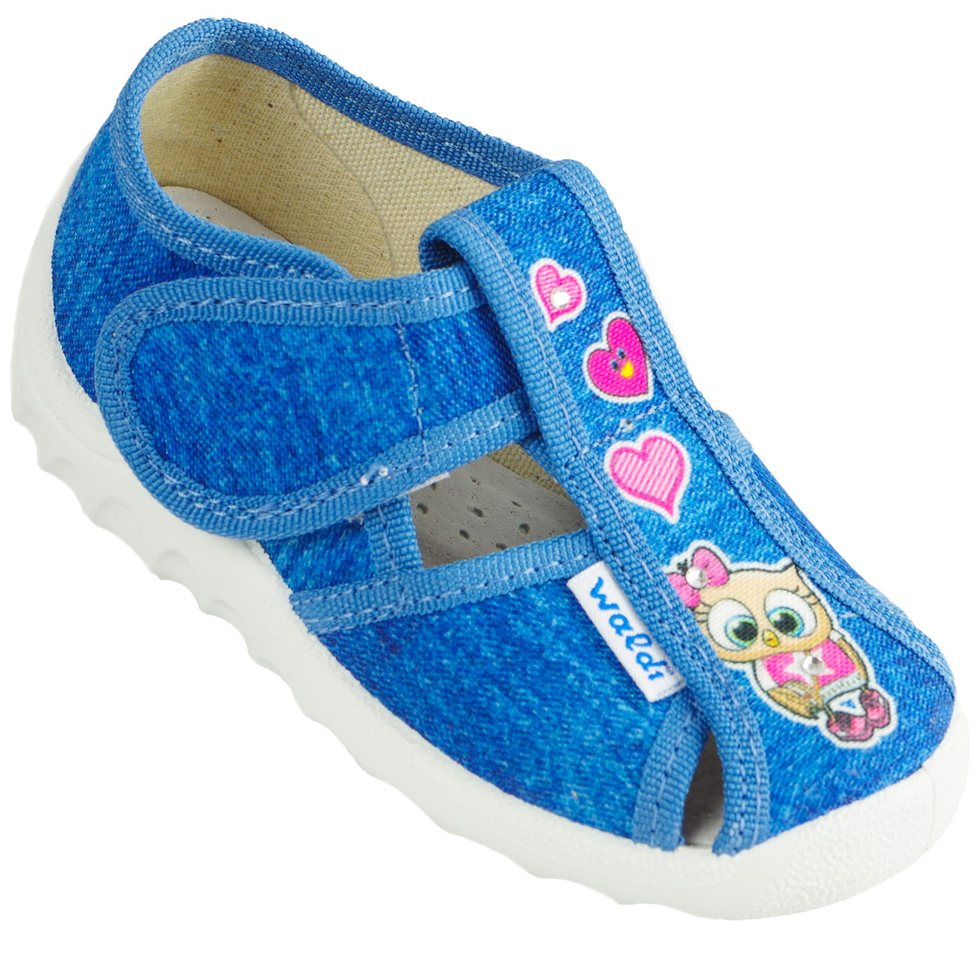 Текстильная обувь для девочек Тапочки Сова (2043) цвет Розовый 21-27 размеры – Sole Kids