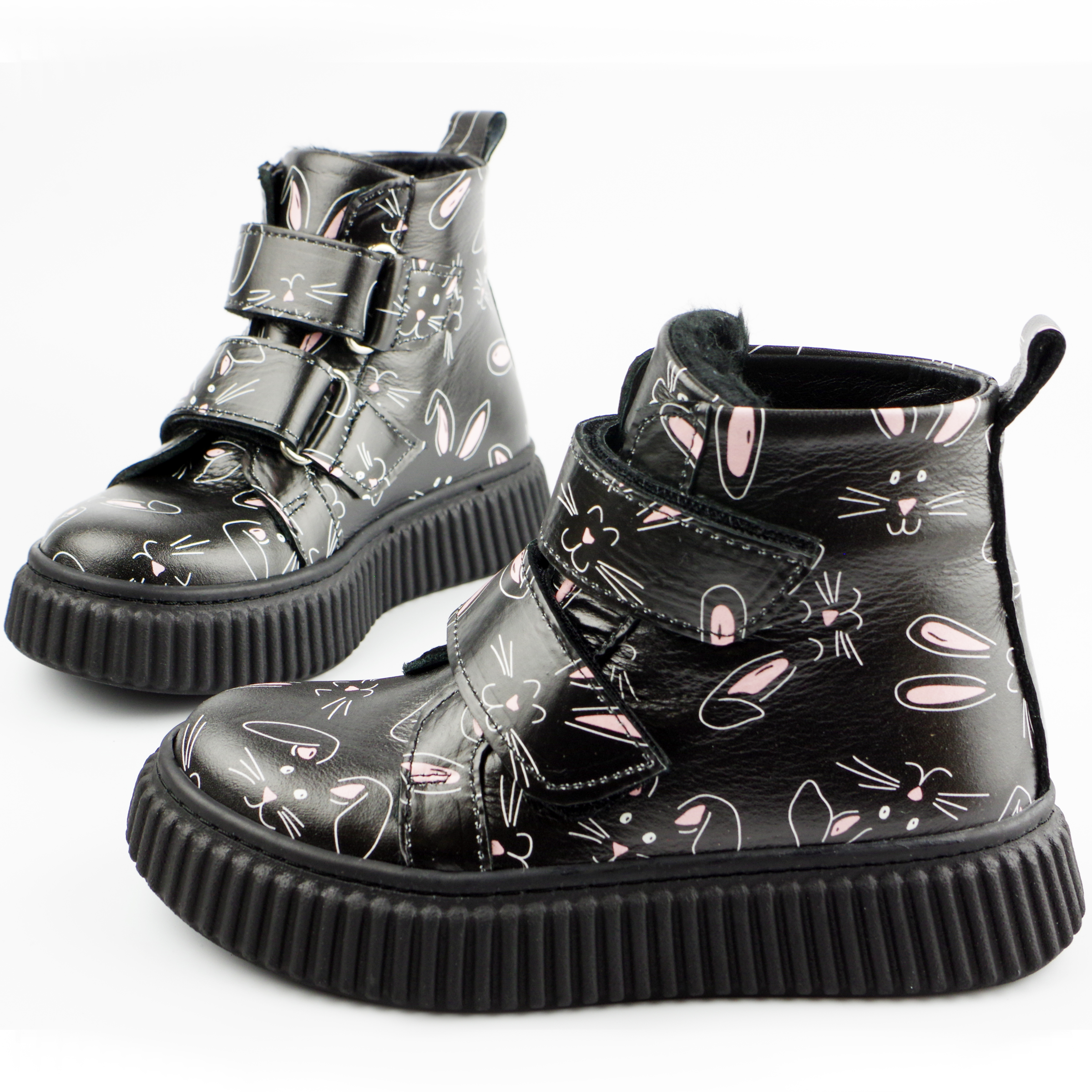 Демісезонні черевики Зайчата (2121) для дівчинки, матеріал Натуральна шкіра, Чорний колір, 26-30 розміри – Sole Kids. Фото 3