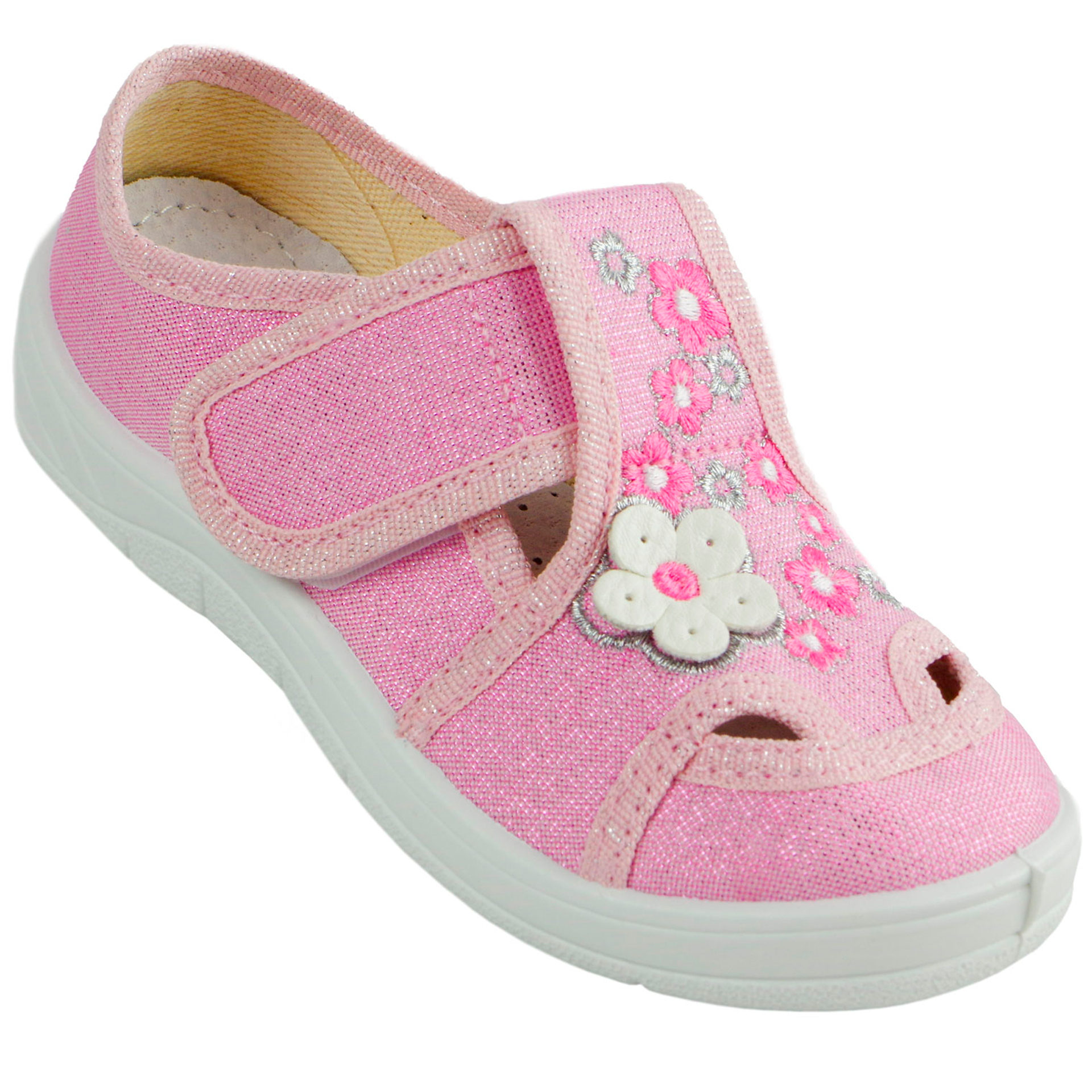 Текстильная обувь для девочек Тапочки Мила (2039) цвет Розовый 24-30 размеры – Sole Kids