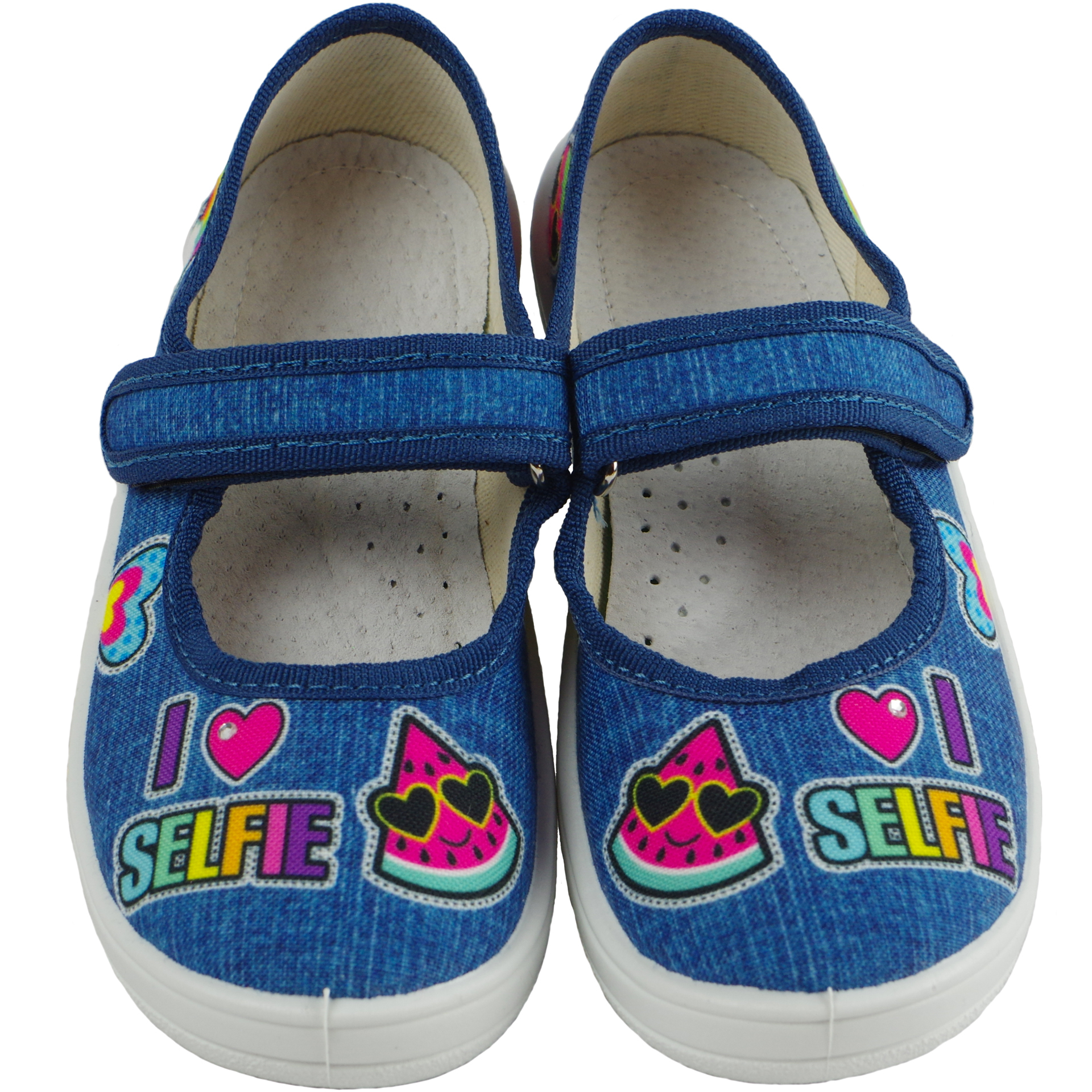Текстильная обувь для девочек Тапочки Алина (1913) цвет Голубой 24-30 размеры – Sole Kids. Фото 3