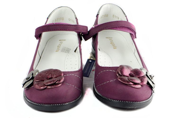 Туфли школьные (1385) материал Нубук, цвет Фиолетовый  для девочки 32-35 размеры – Sole Kids. Фото 3
