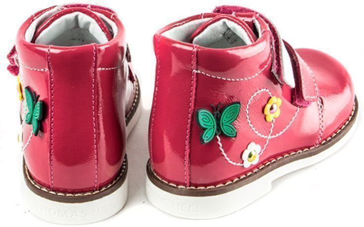 Демисезонные ботинки детские (1507) материал Лаковая кожа, цвет Красный  для девочки 23-26 размеры – Sole Kids. Фото 4