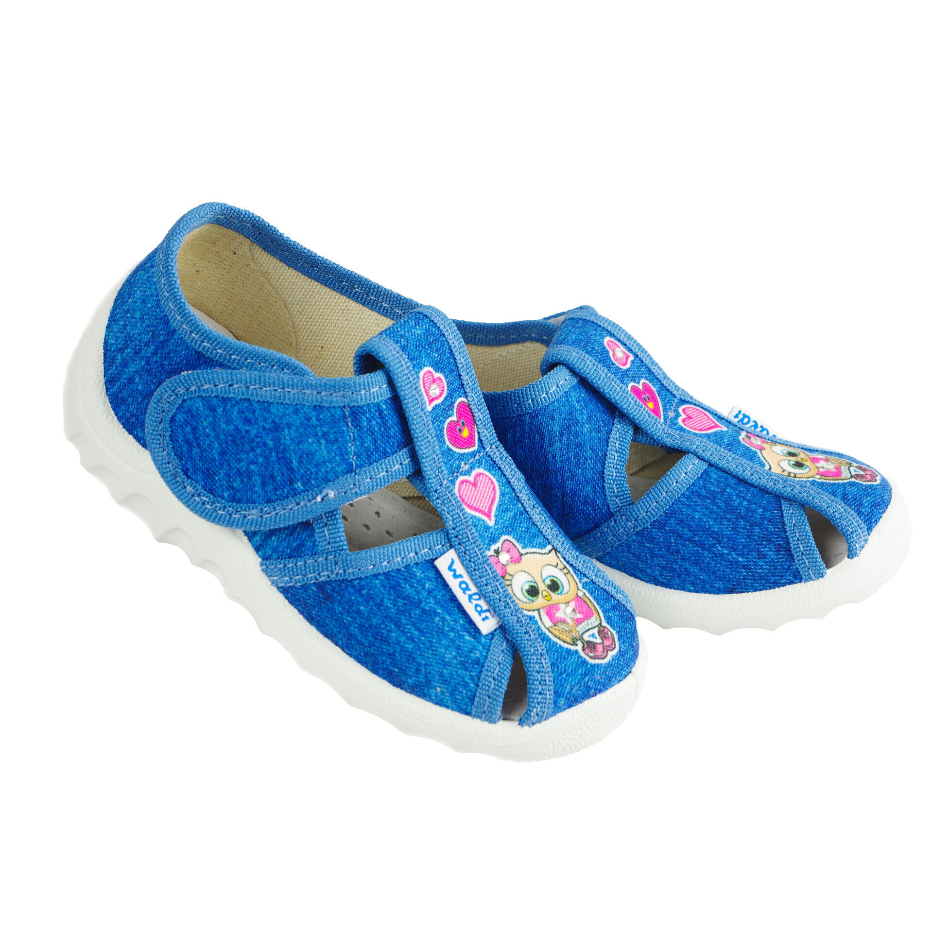 Текстильная обувь для девочек Тапочки Сова (2043) цвет Розовый 21-27 размеры – Sole Kids. Фото 2