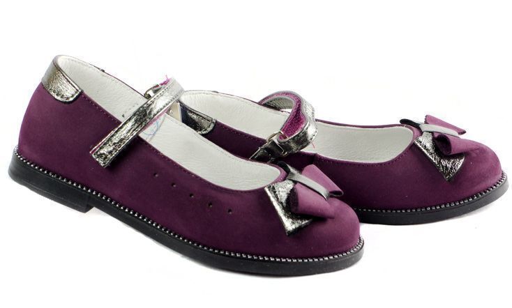 Туфли детские (1384) материал Нубук, цвет Фиолетовый  для девочки 27-31 размеры – Sole Kids. Фото 3
