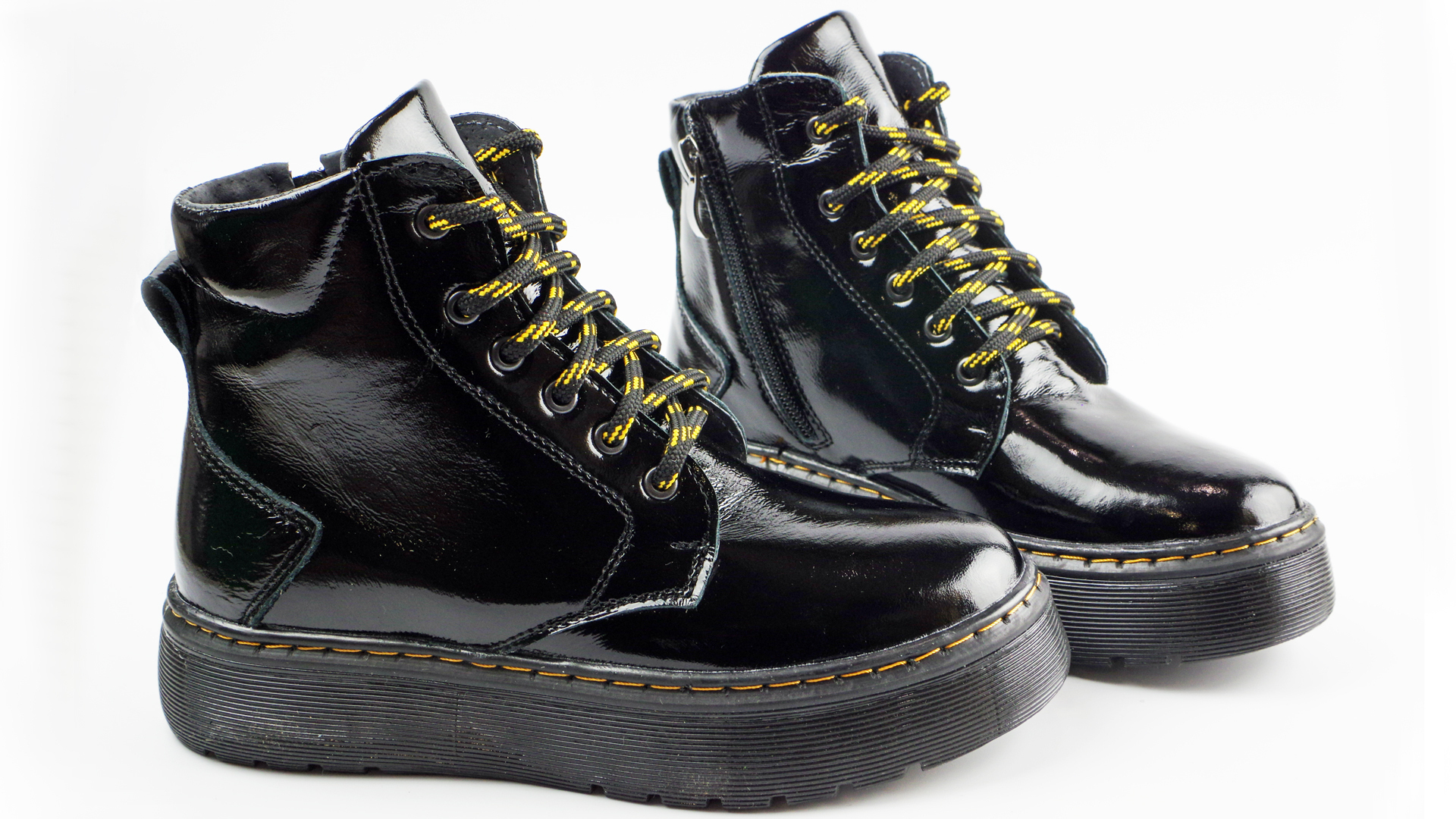 Демисезонные ботинки (2154) материал Натуральная кожа, цвет Черный  для девочки 32-40 размеры – Sole Kids. Фото 3
