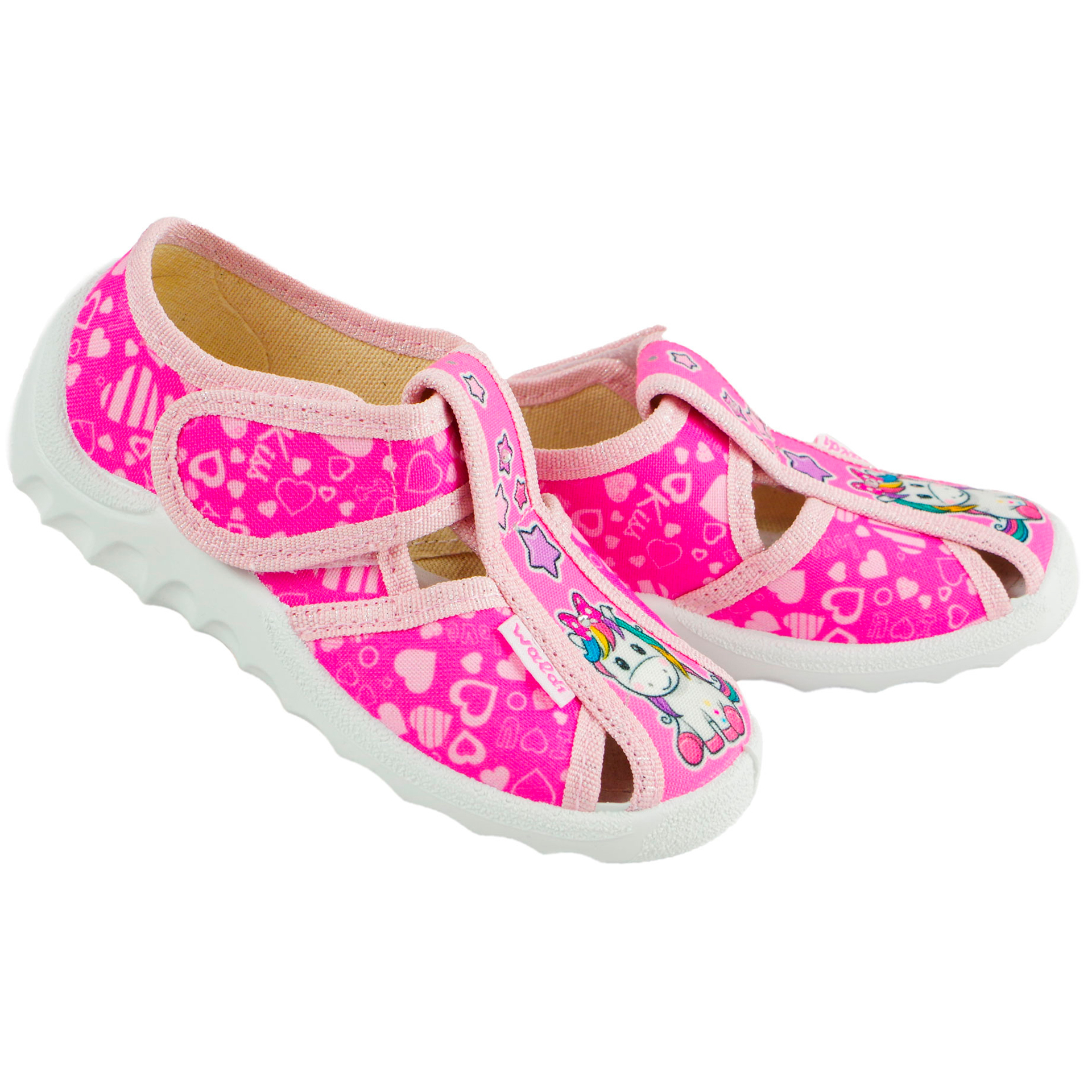 Текстильная обувь для девочек Тапочки Маша (2019) цвет Розовый 21-27 размеры – Sole Kids. Фото 4