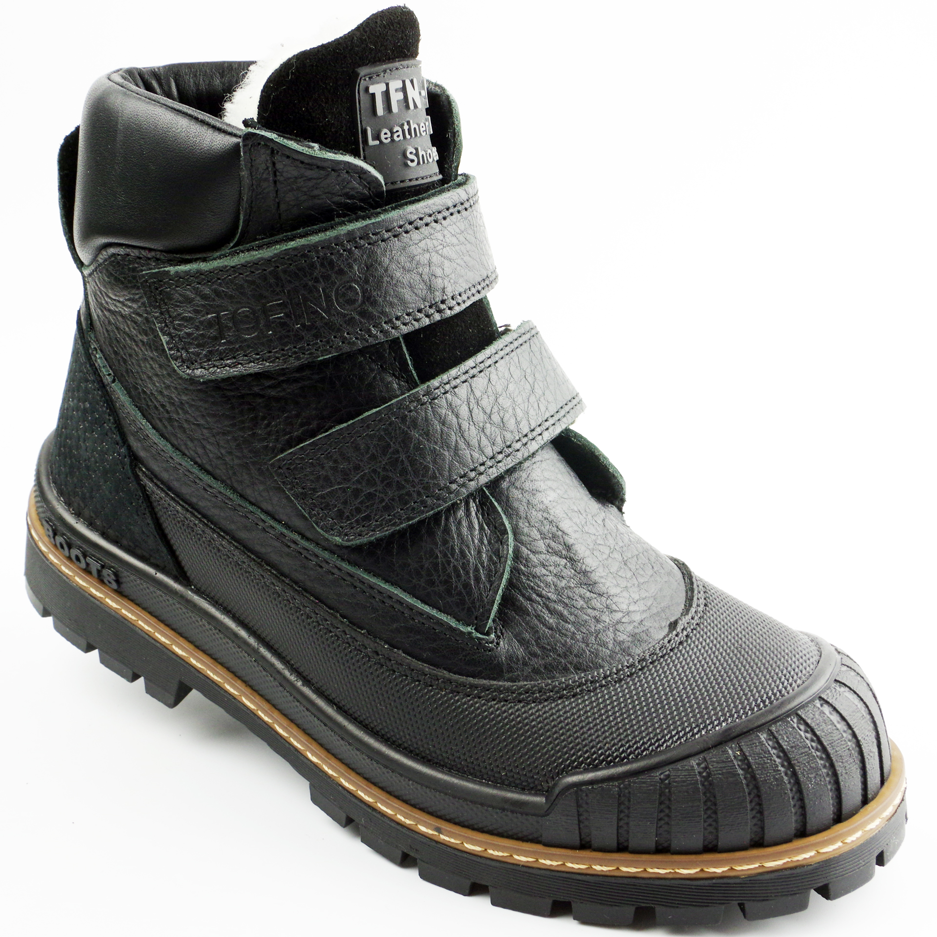 Зимові черевики підліткові (2171) для хлопчика, матеріал Натуральна шкіра, Чорний колір, 37-40 розміри – Sole Kids