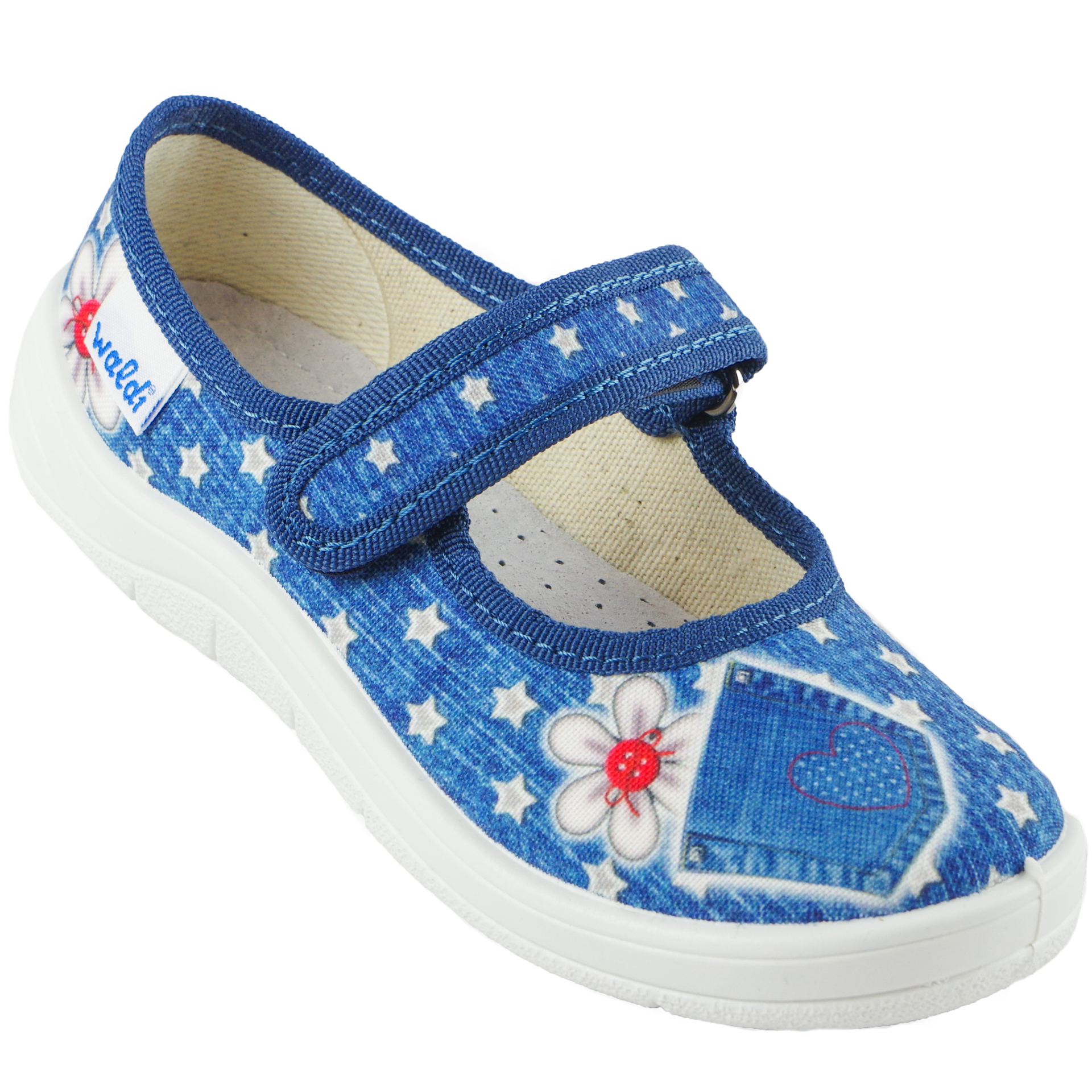 Текстильная обувь для девочек Тапочки Алина (1877) цвет Синий 24-30 размеры – Sole Kids
