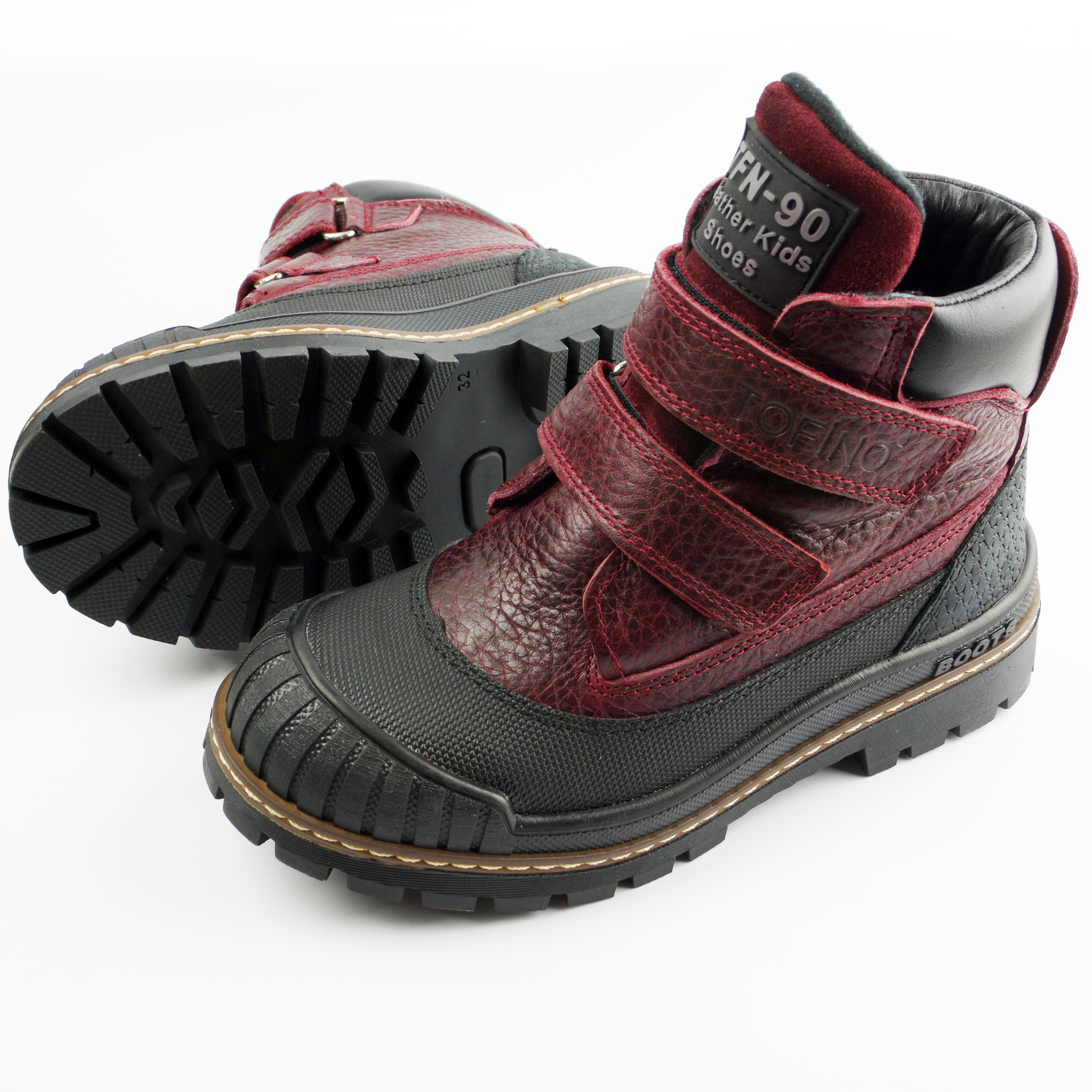 Демисезонные ботинки (2149) материал Нубук, цвет Бордовый  для девочки 31-36 размеры – Sole Kids. Фото 4