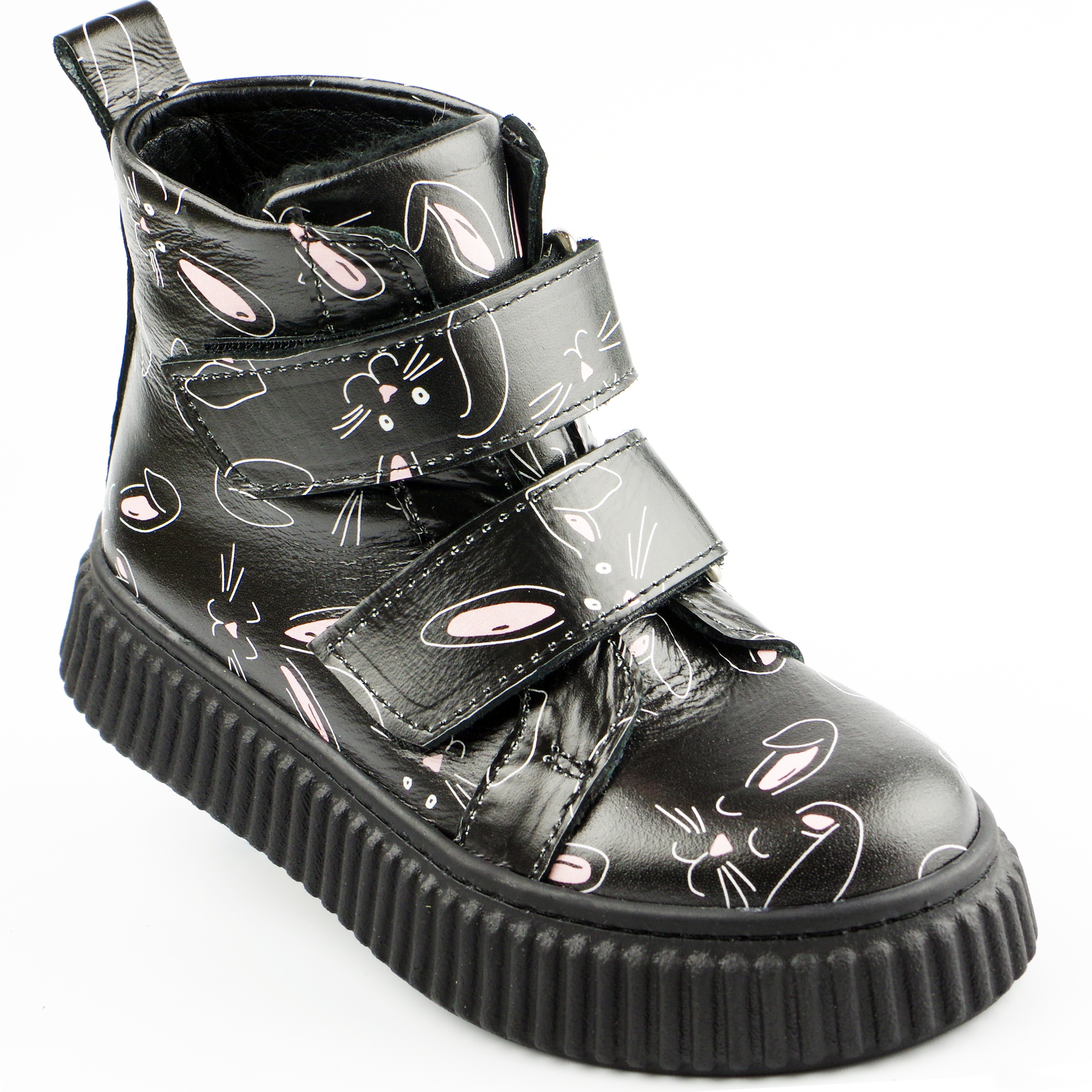 Демісезонні черевики Зайчата (2121) для дівчинки, матеріал Натуральна шкіра, Чорний колір, 26-30 розміри – Sole Kids. Фото 1