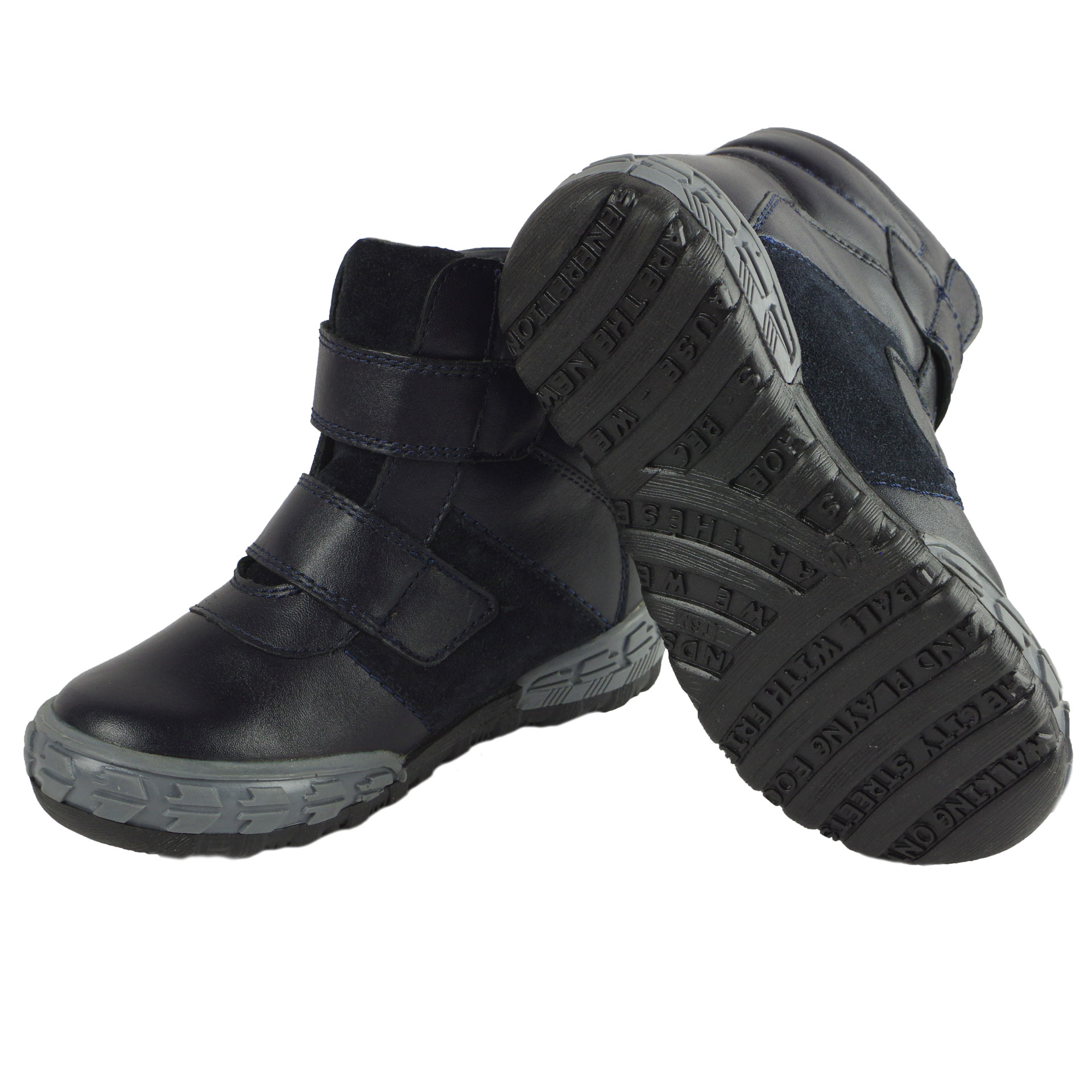 Зимові чоботи (2052) для хлопчика, матеріал Натуральна шкіра, Темно-синій колір, 23-26 розміри – Sole Kids. Фото 2