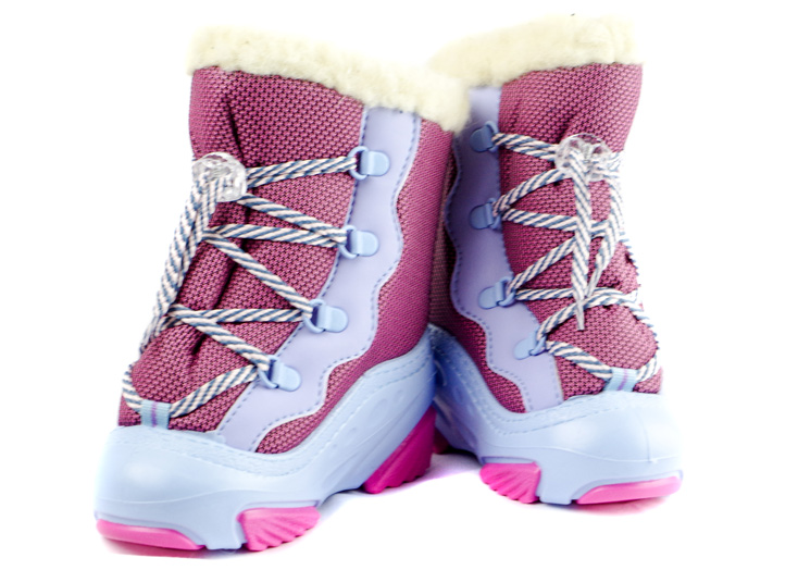 Зимові чоботи DEMAR (1532) для дівчинки, матеріал Текстиль, Рожевий колір, 20-29 розміри. Фото 2
