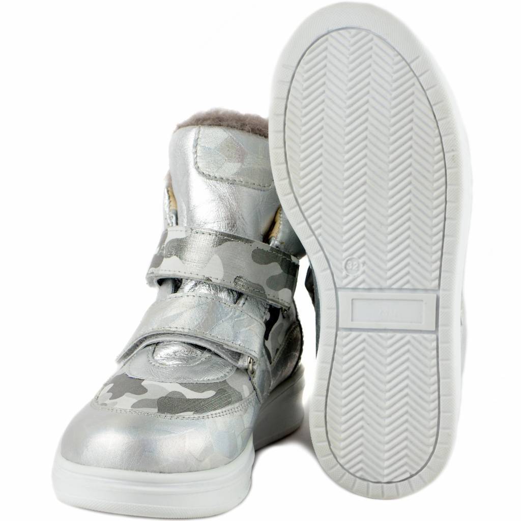 Зимові черевики для дівчинки (1886) для дівчинки, матеріал Натуральна шкіра, Срібний колір, 31-40 розміри – Sole Kids. Фото 4
