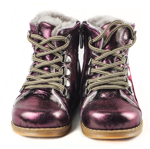 Tutubi Зимові черевики дитячі (1269) для дівчинки, матеріал Натуральна шкіра, Червоний колір, 21-29 розміри – Sole Kids. Фото 3