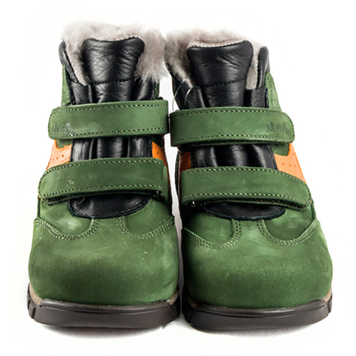 Tutubi Зимові черевики дитячі (1271) для хлопчика, матеріал Нубук, Зелений колір, 21-25 розміри – Sole Kids. Фото 3