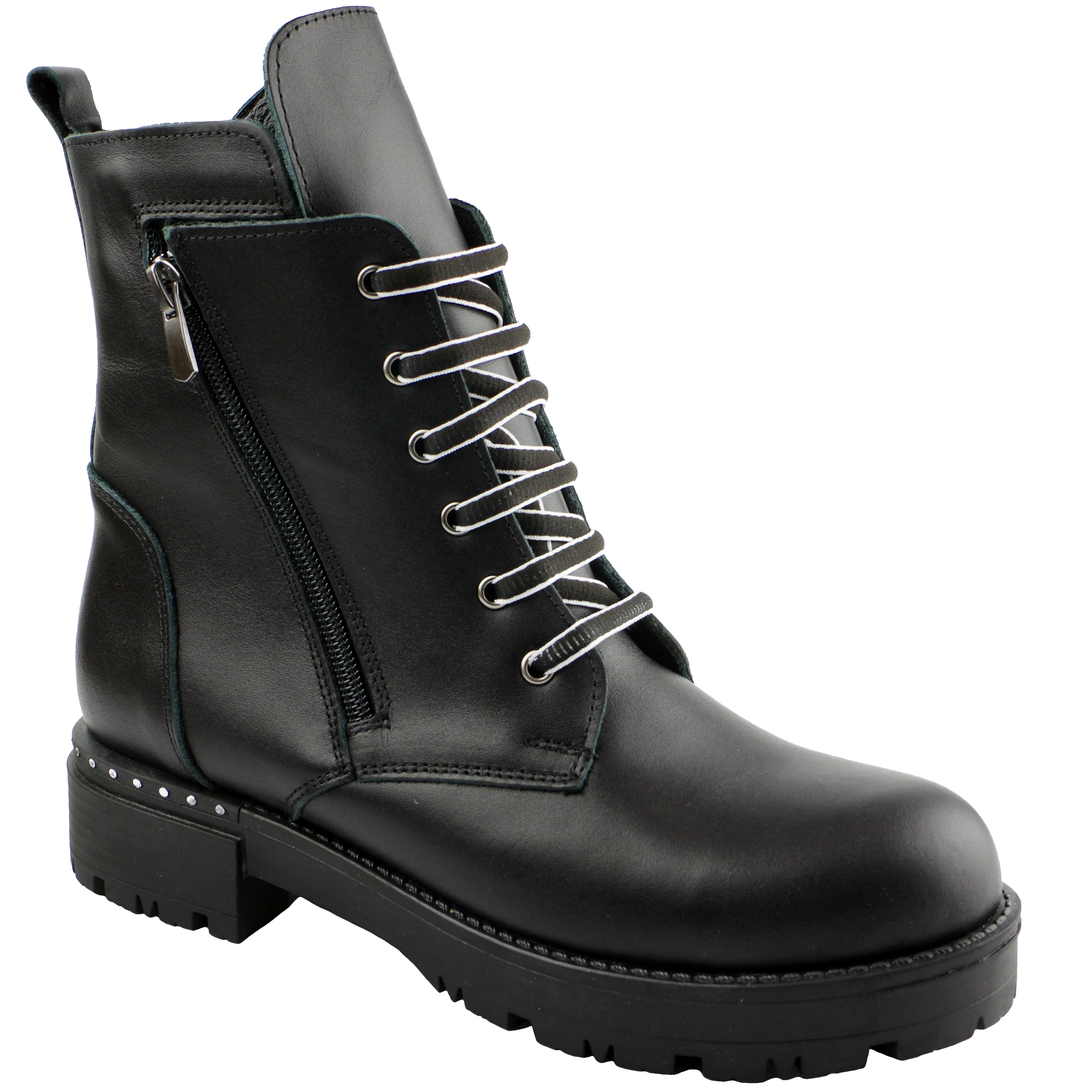 Демисезонные ботинки (2125) материал Натуральная кожа, цвет Черный  для девочки 37-39 размеры – Sole Kids