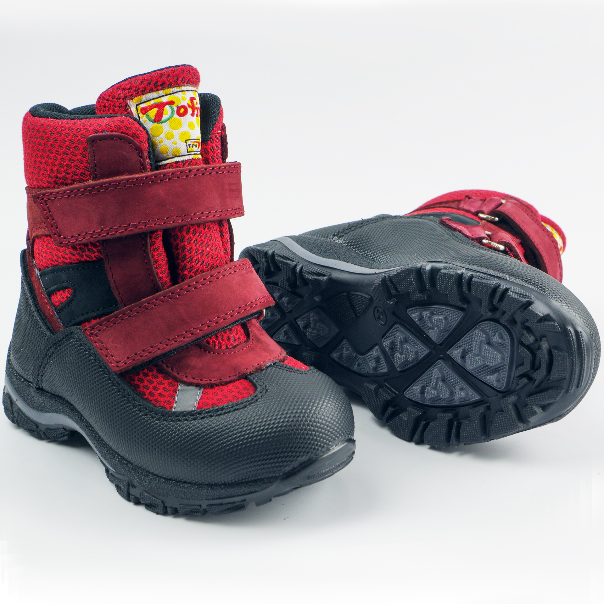 Мембранные зимние ботинки (2145) материал Мембрана, цвет Красный  для девочки 22-25 размеры – Sole Kids, Днепр. Фото 4