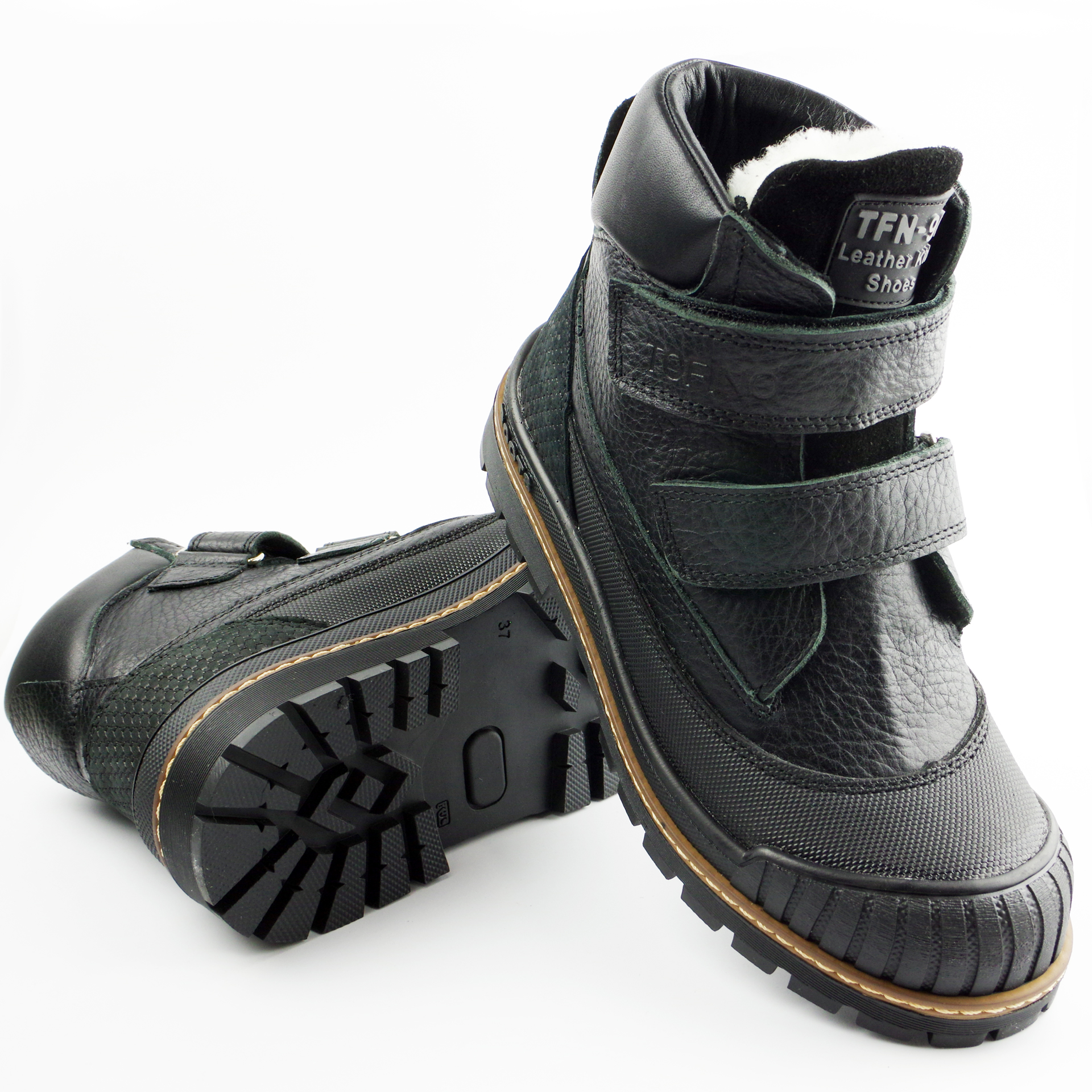 Зимові черевики підліткові (2171) для хлопчика, матеріал Натуральна шкіра, Чорний колір, 37-40 розміри – Sole Kids. Фото 3