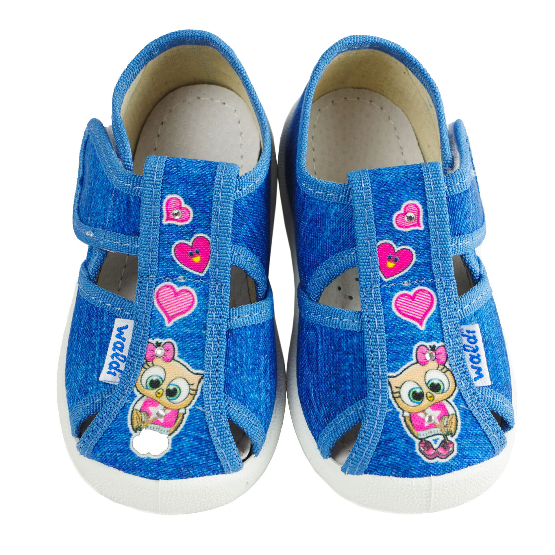 Текстильная обувь для девочек Тапочки Сова (2043) цвет Розовый 21-27 размеры – Sole Kids. Фото 3