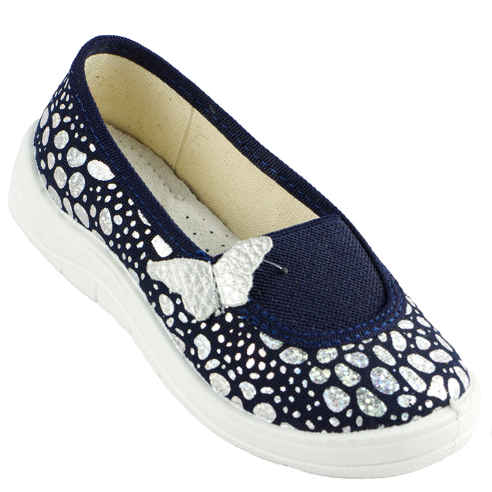 Текстильная обувь для девочек Тапочки Алиса Waldi (1405) цвет Синий 24-30 размеры – Sole Kids