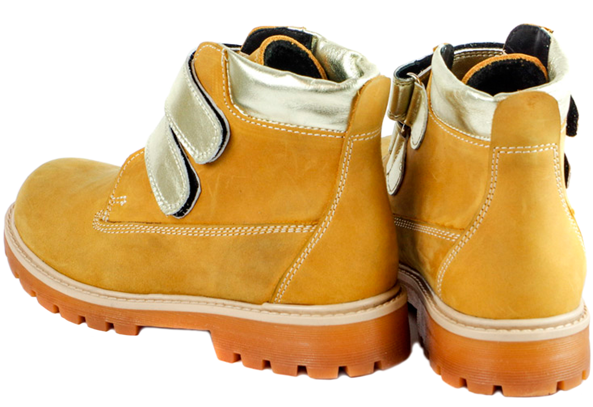 Демисезонные ботинки (1635) материал Нубук, цвет горчичный  для девочки 31-35 размеры – Sole Kids. Фото 5