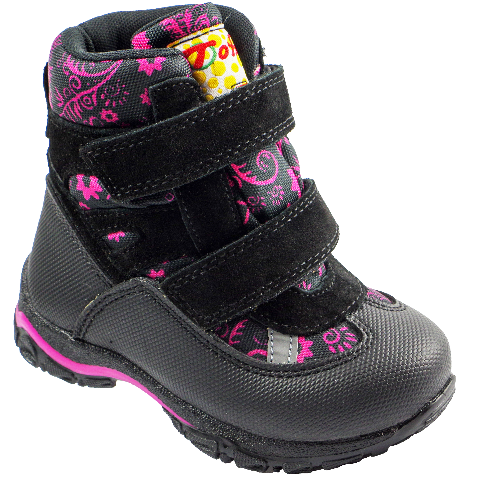 Мембранні зимові черевики (2150) для дівчинки, матеріал Мембрана, Чорний колір, 22-25 розміри – Sole Kids