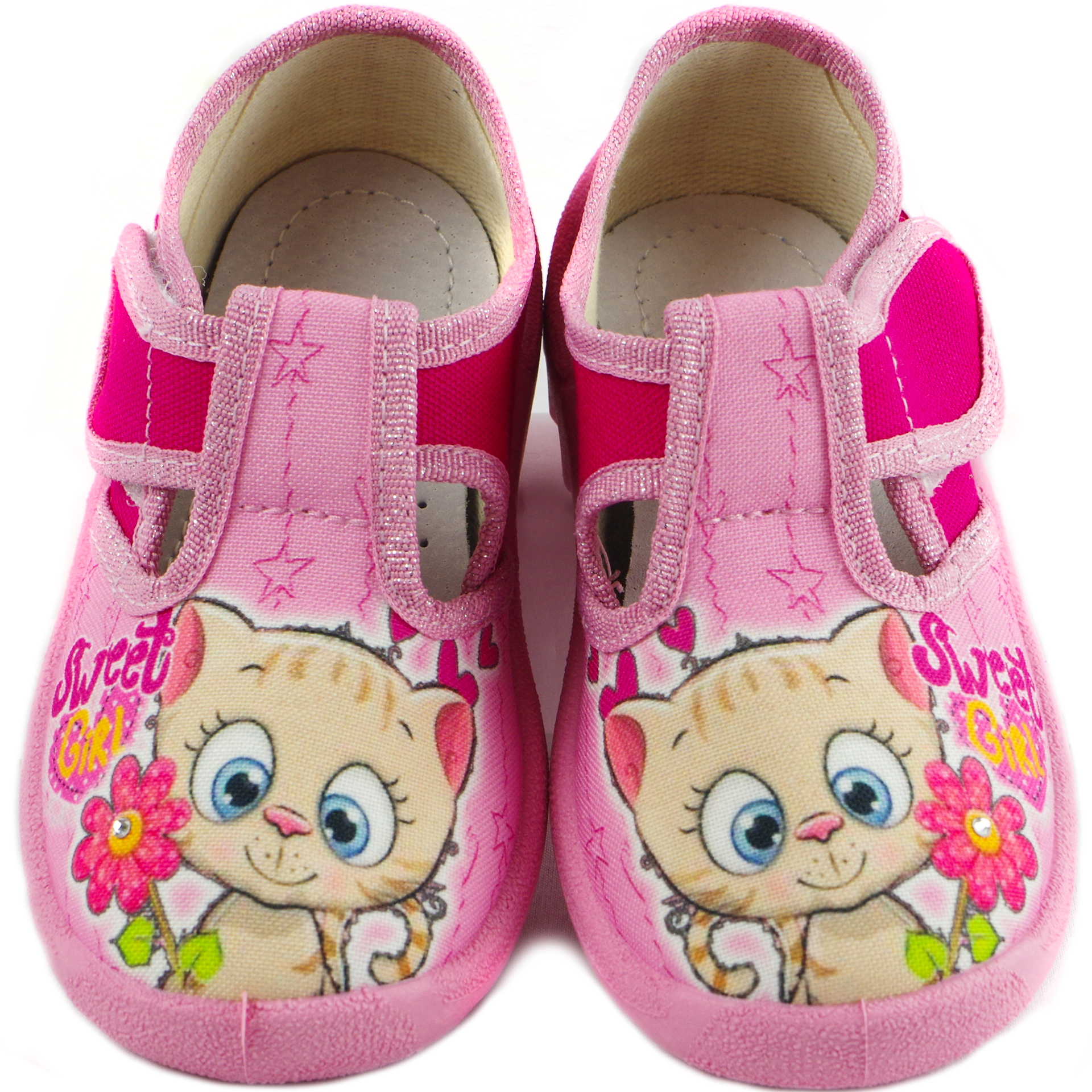 Текстильная обувь для девочек Тапочки Даша (1911) цвет Розовый 21-27 размеры – Sole Kids. Фото 4
