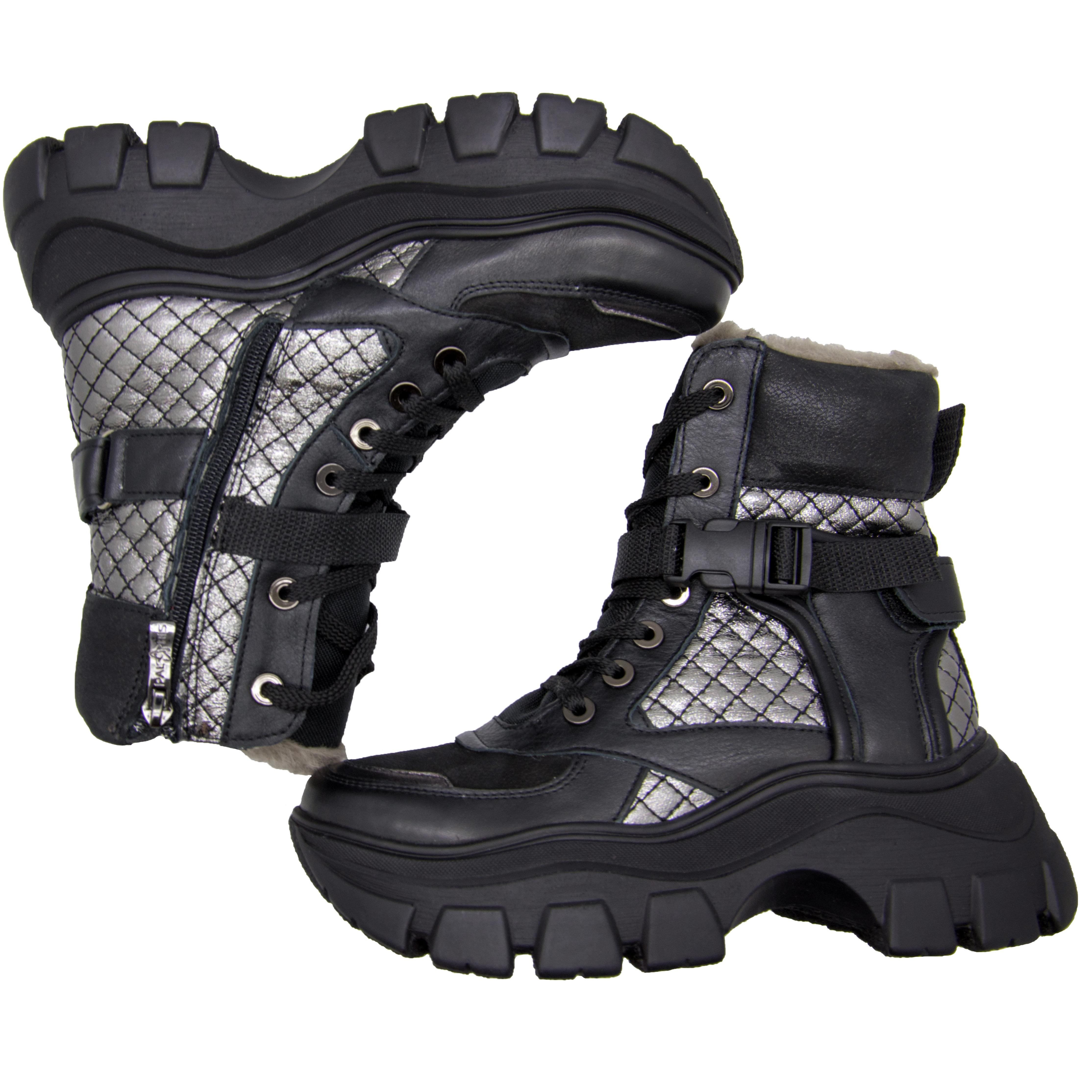 Зимние ботинки (2225) материал Нубук, цвет Черный  для девочки 39-40 размеры – Sole Kids, Днепр. Фото 3