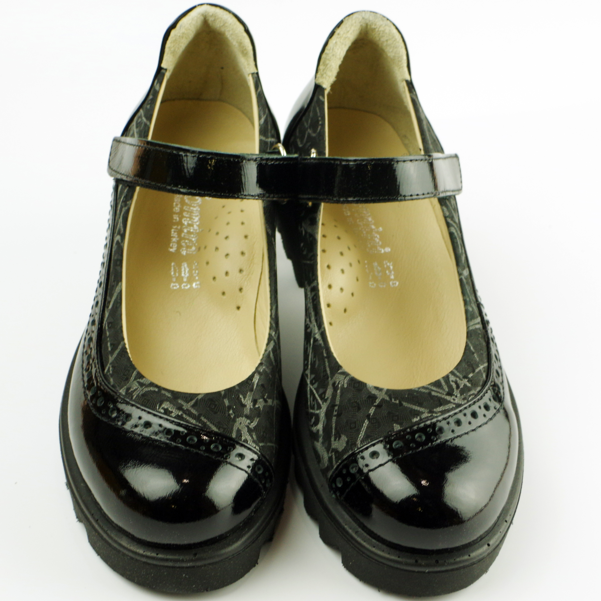 Туфлі дитячі (2116) для дівчинки, матеріал Натуральна шкіра, Чорний колір, 31-36 розміри – Sole Kids. Фото 3