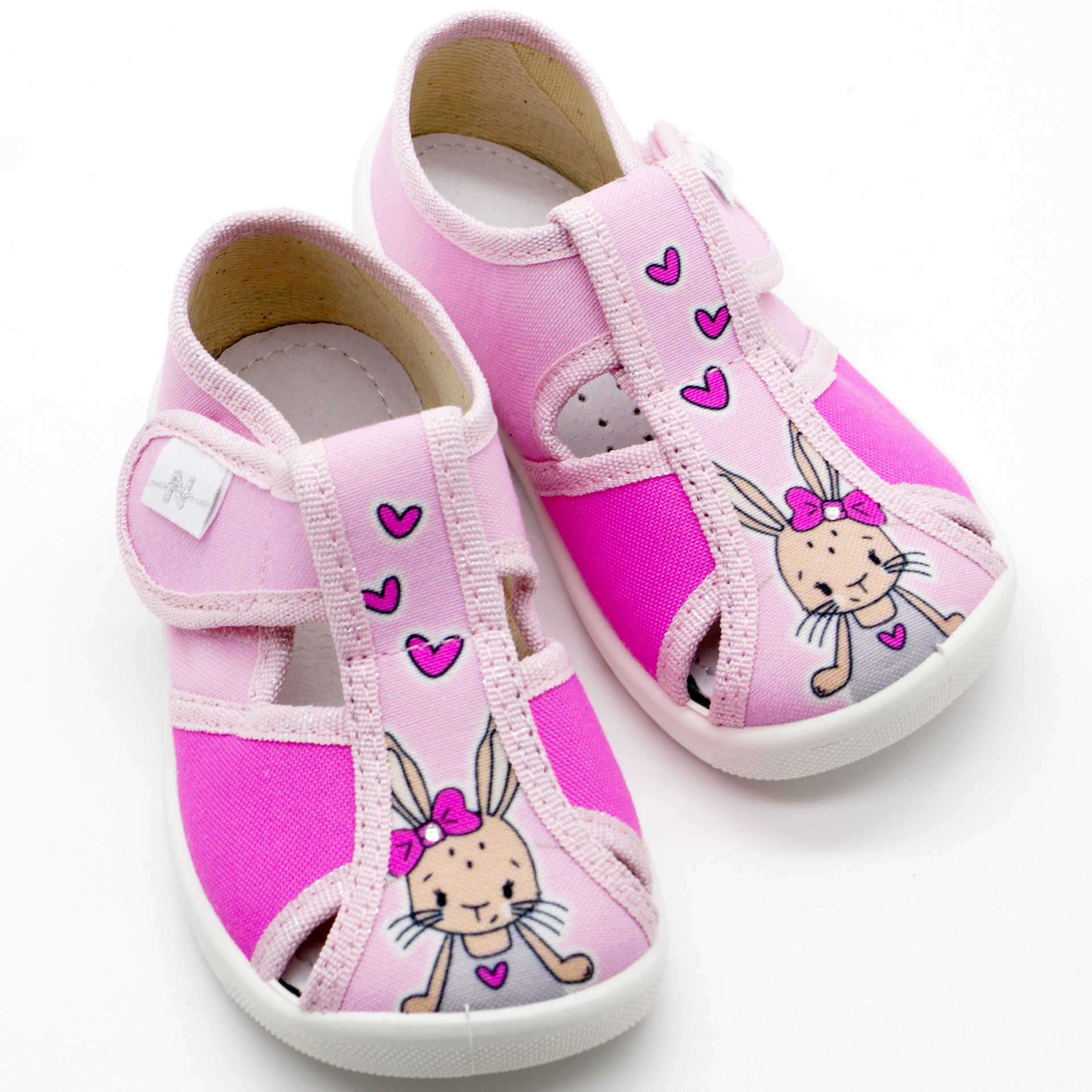 Текстильная обувь для девочек Тапочки Merlin (2205) цвет Розовый 18-25 размеры – Sole Kids. Фото 4