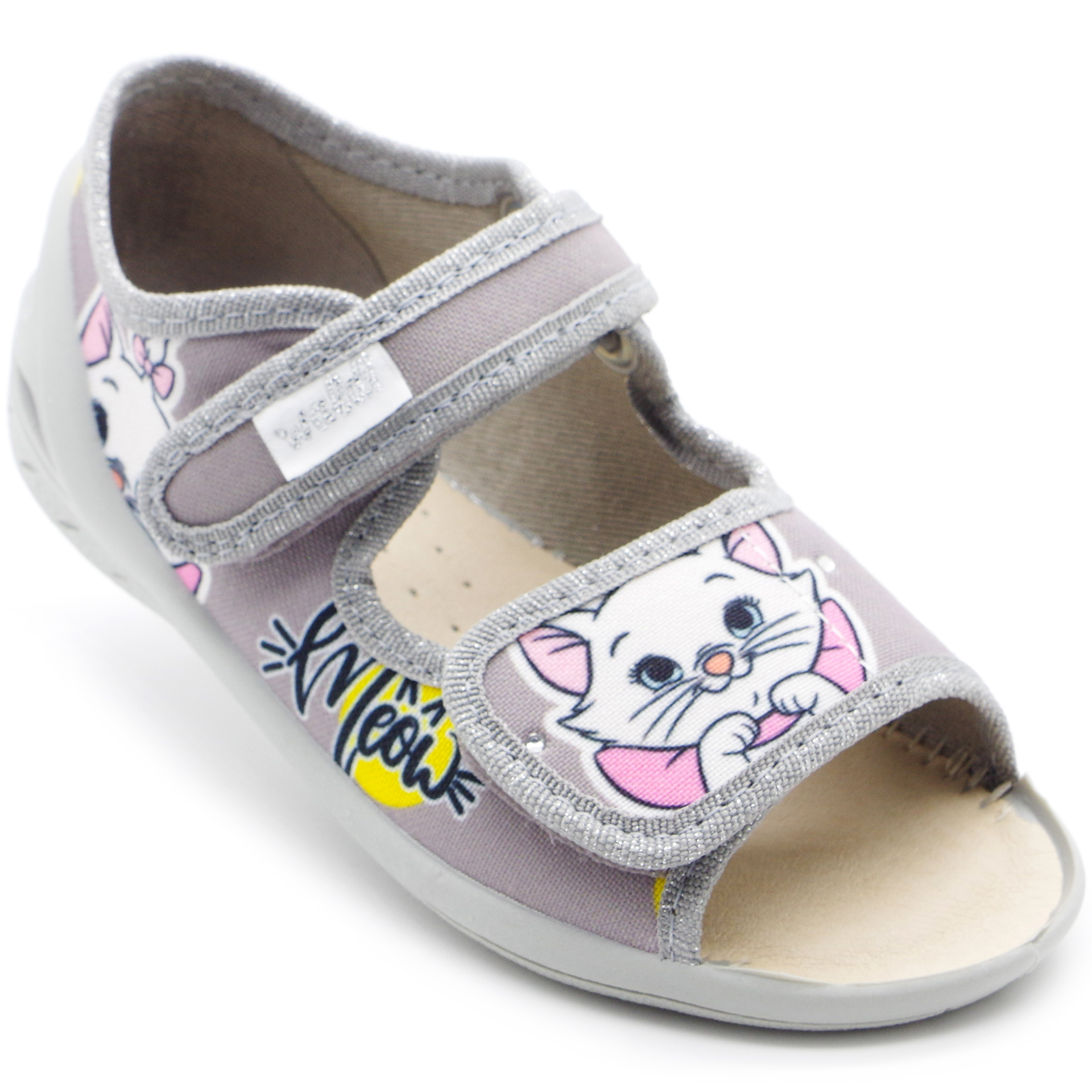 Текстильная обувь для девочек Тапочки Ева (2293) цвет Серый 23-30 размеры – Sole Kids