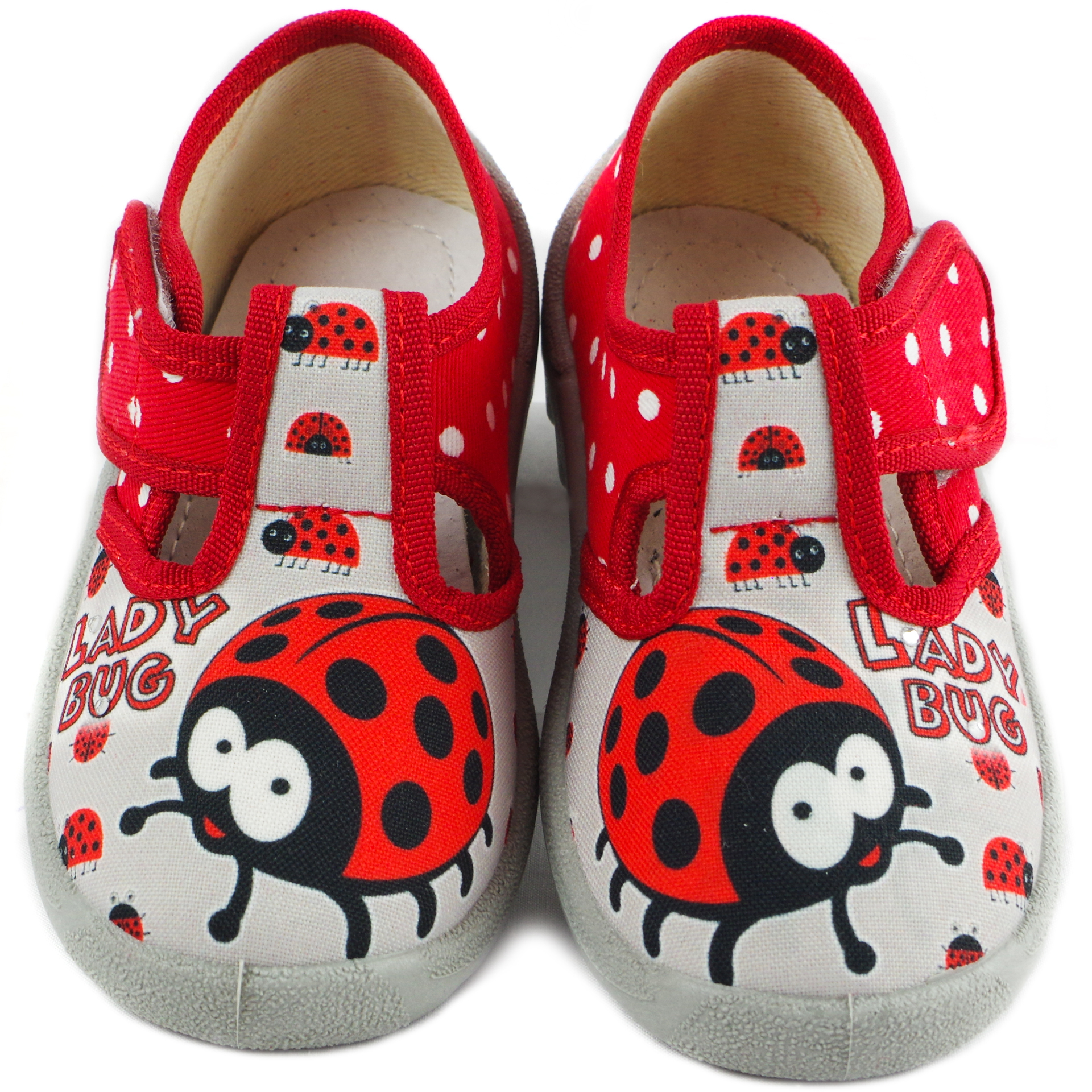 Текстильная обувь для девочек Тапочки Даша Lady Bug (1914) цвет Красный 21-27 размеры – Sole Kids. Фото 3