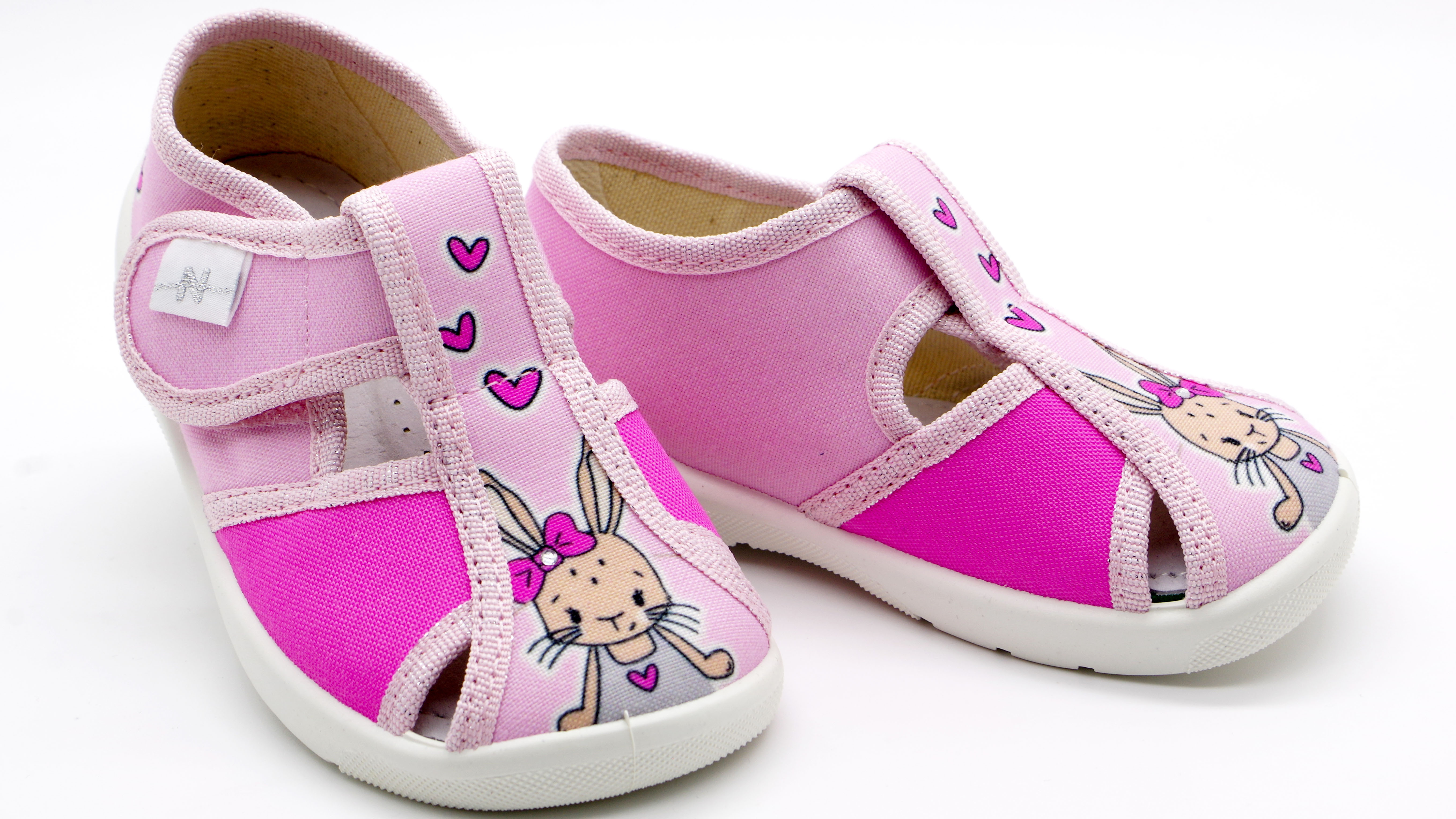 Текстильная обувь для девочек Тапочки Merlin (2205) цвет Розовый 18-25 размеры – Sole Kids. Фото 2