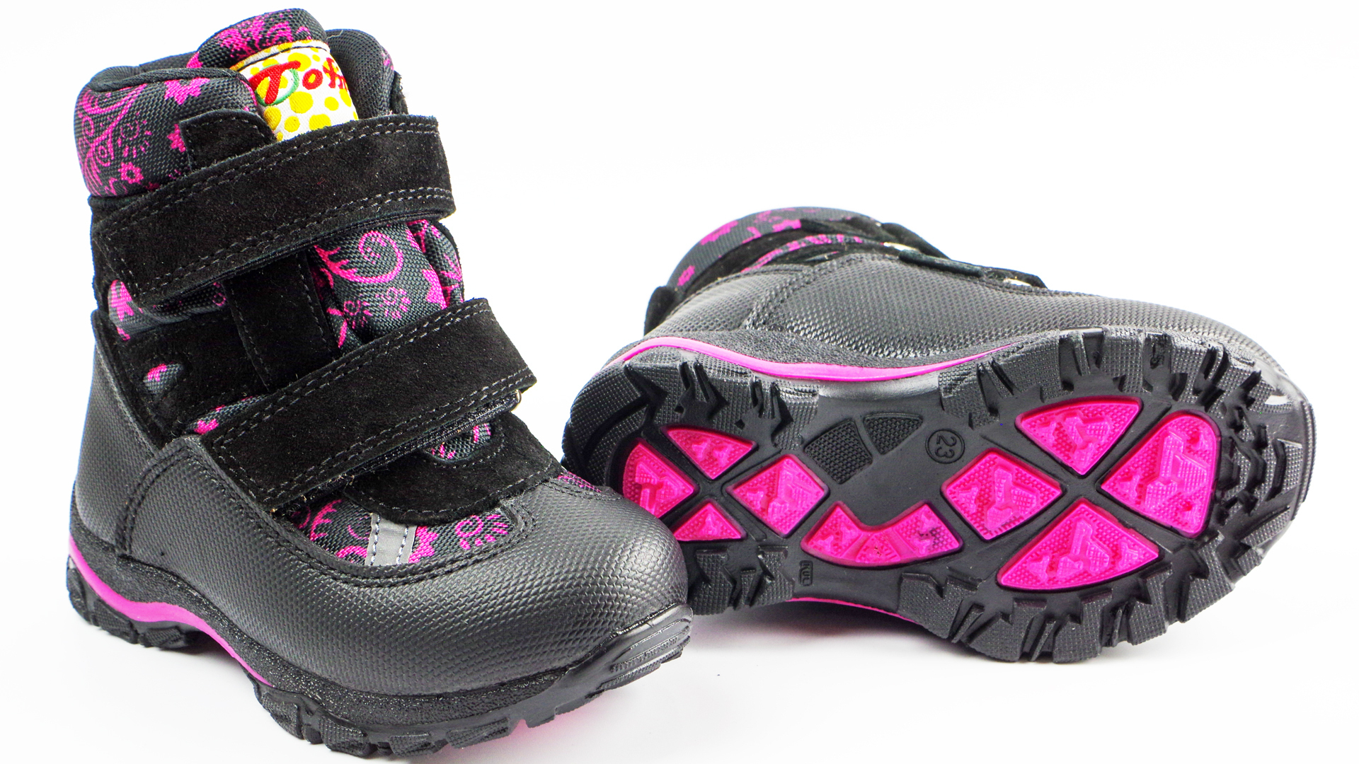 Мембранные зимние ботинки (2150) материал Мембрана, цвет Черный  для девочки 22-25 размеры – Sole Kids, Днепр. Фото 3