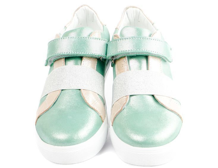 Спортивные туфли (1421) материал Натуральная кожа, цвет Светло-зеленый  для девочки 31-36 размеры – Sole Kids. Фото 3