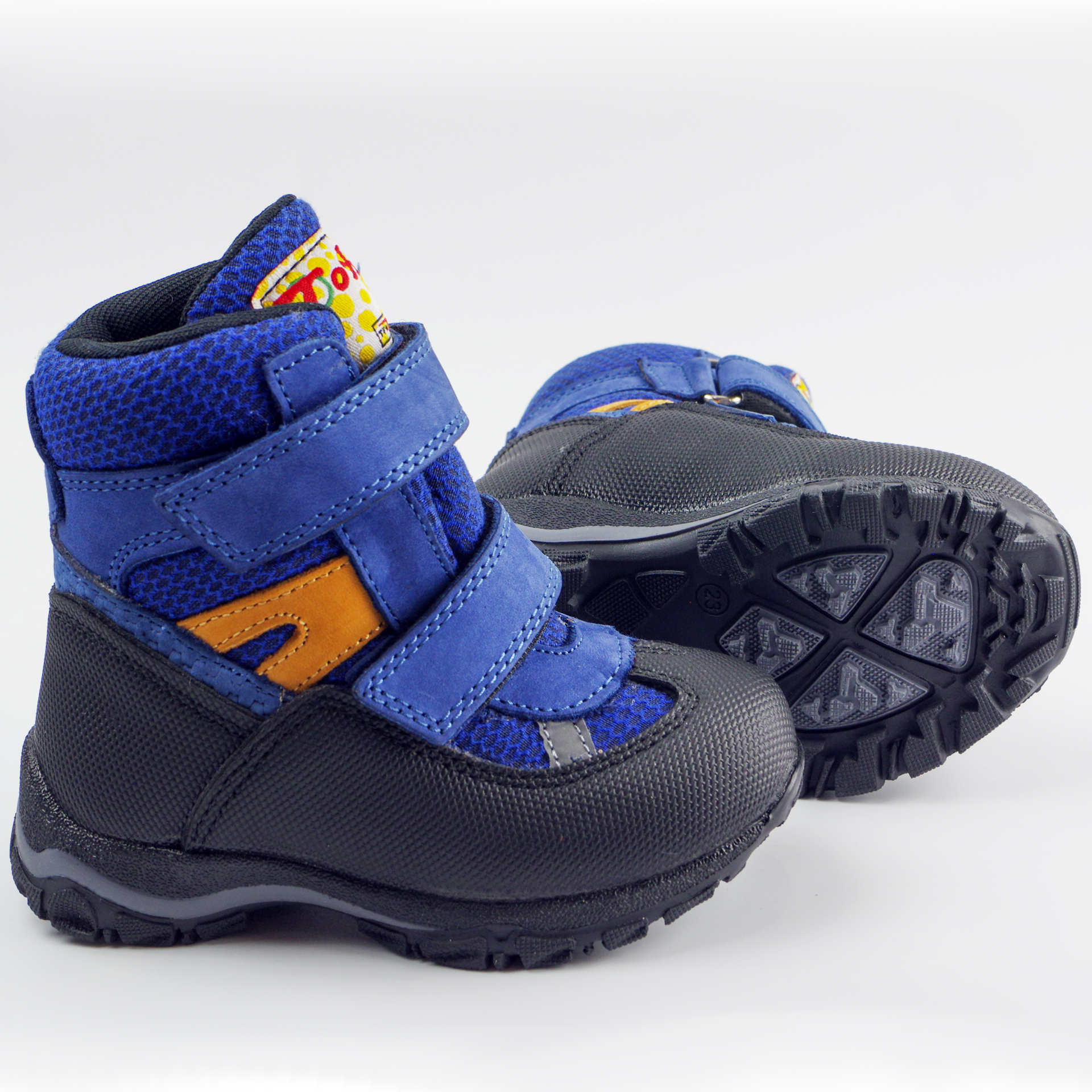 Зимние мембранные ботинки (2146) материал Мембрана, цвет Синий  для мальчиков 22-25 размеры – Sole Kids. Фото 3