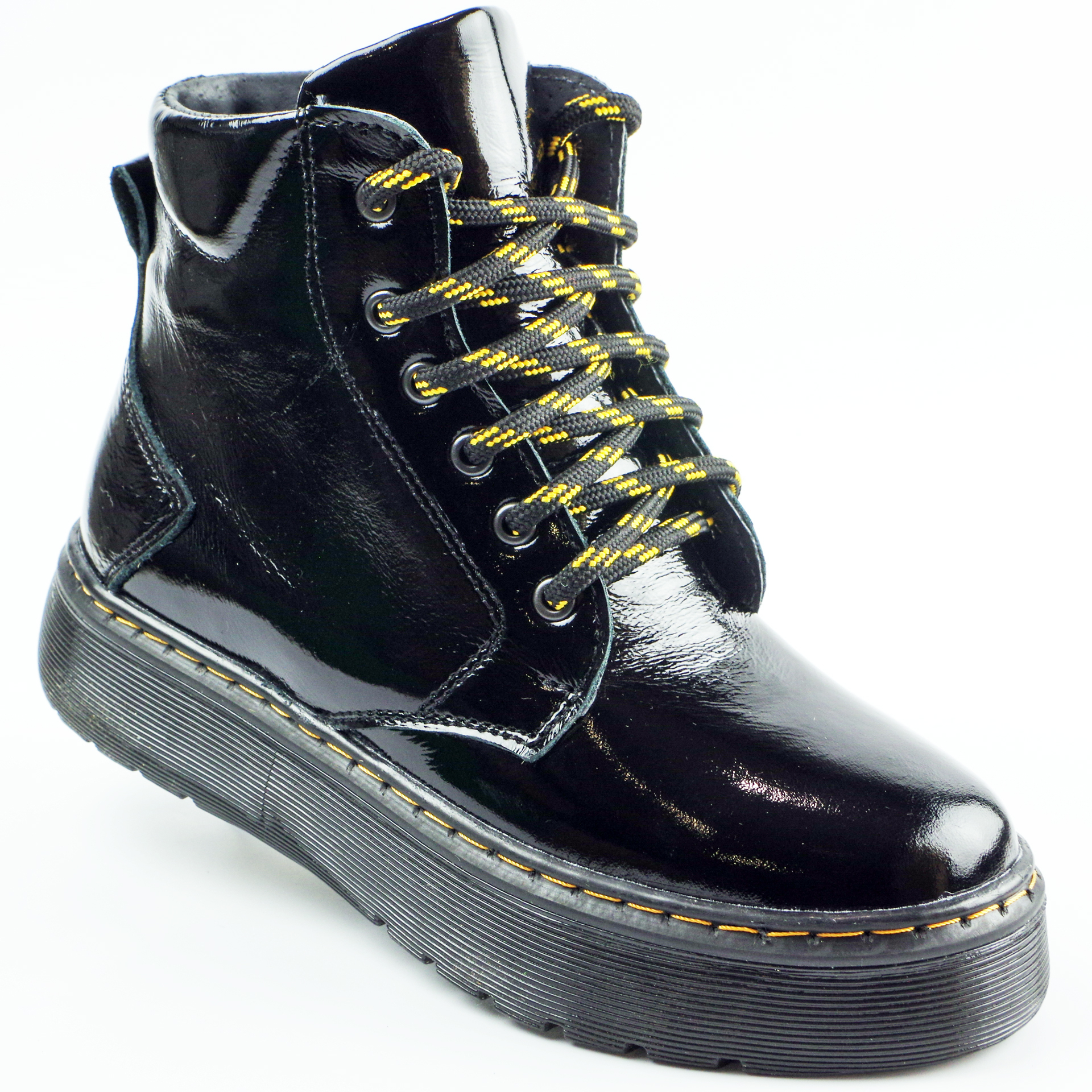 Демисезонные ботинки (2154) материал Натуральная кожа, цвет Черный  для девочки 32-40 размеры – Sole Kids. Фото 1