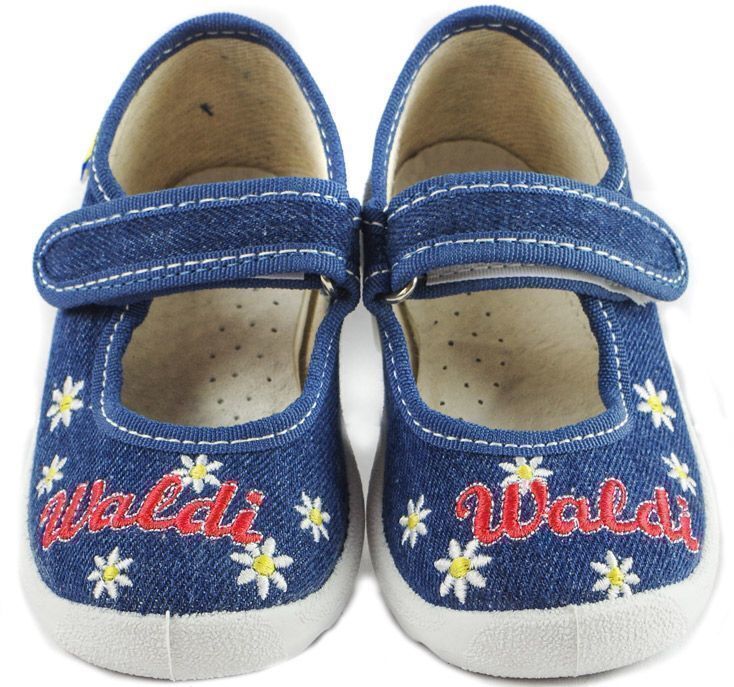 Текстильная обувь для девочек Тапочки Катя Waldi (1778) цвет Синий 21-27 размеры – Sole Kids. Фото 3
