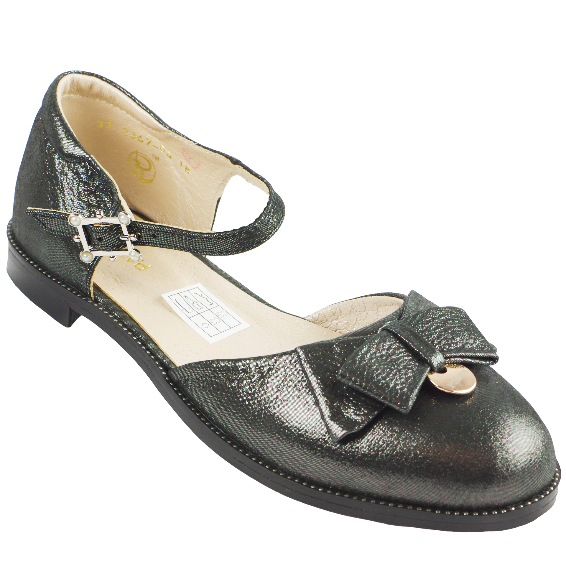 Туфли подростковые (1463) материал Натуральная кожа, цвет Черный  для девочки 36-40 размеры – Sole Kids