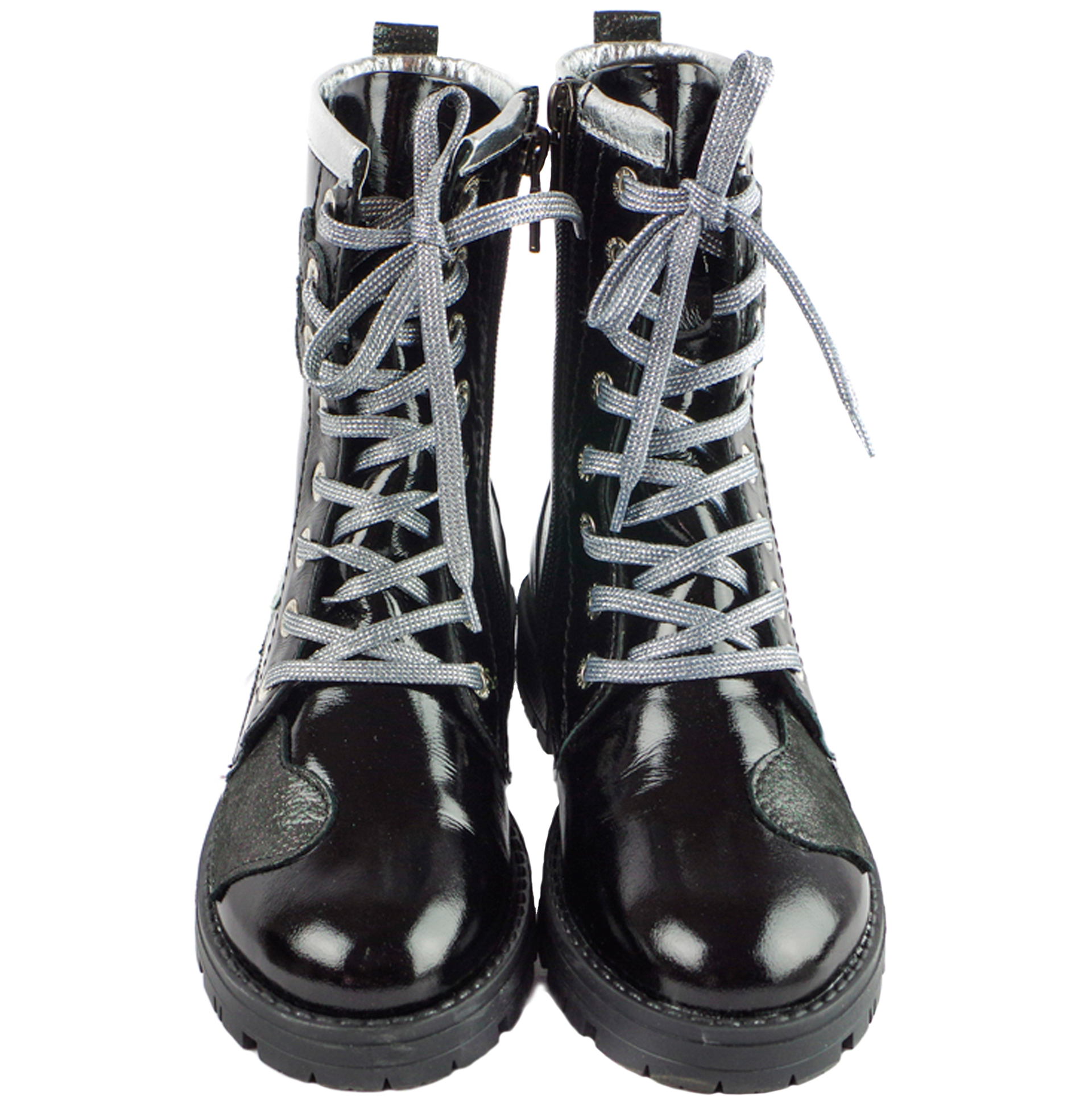 Демисезонные ботинки высокие (1719) материал Натуральная кожа, цвет Черный  для девочки 31-40 размеры – Sole Kids. Фото 3