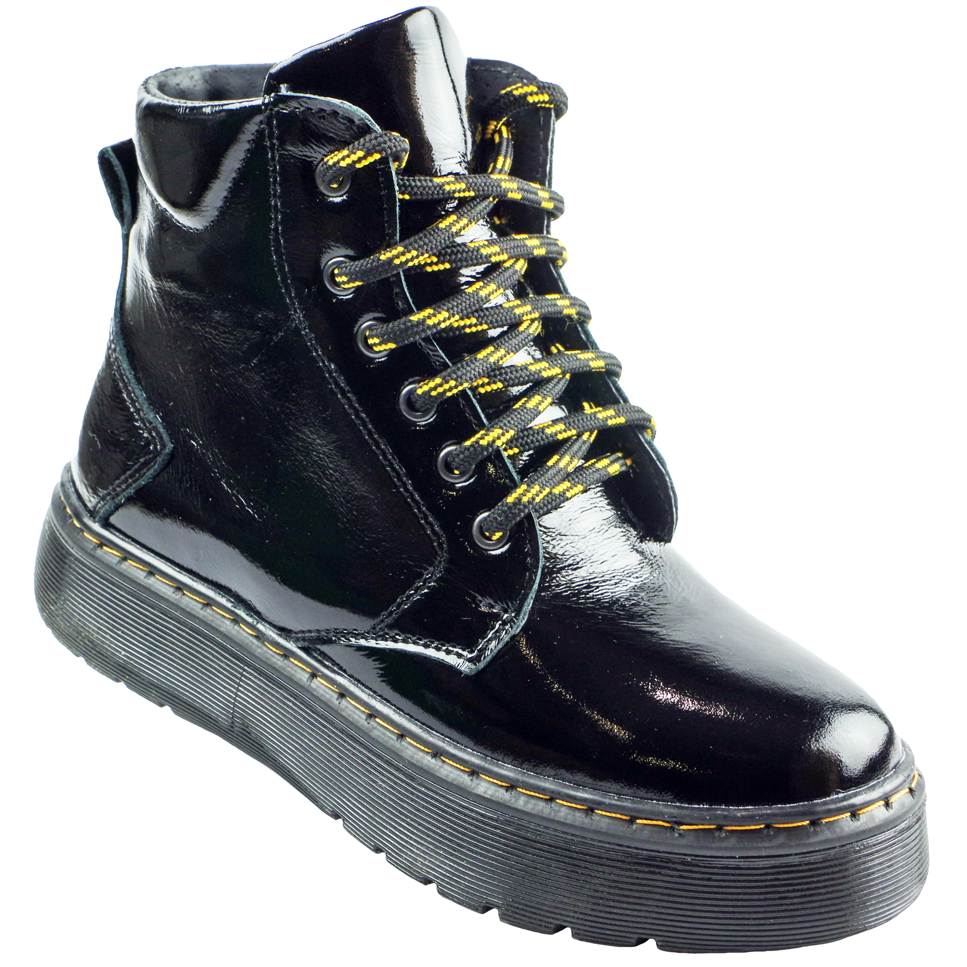 Лакові черевики (2154) для дівчинки, матеріал Натуральна шкіра, Чорний колір, 32-40 розміри – Sole Kids