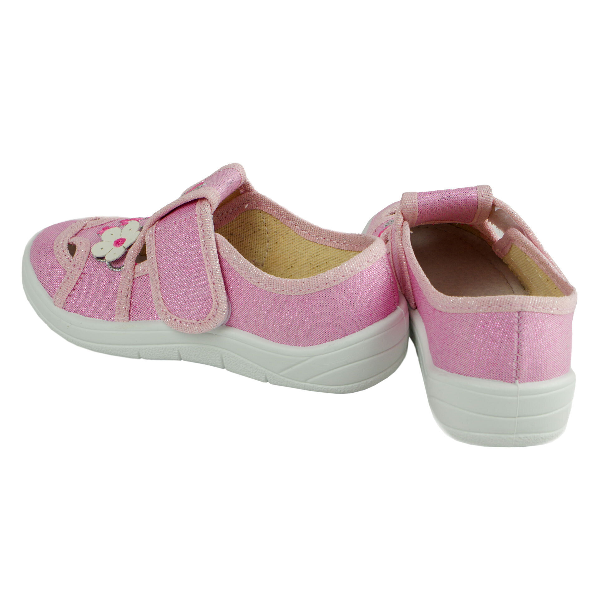 Текстильная обувь для девочек Тапочки Мила (2039) цвет Розовый 24-30 размеры – Sole Kids. Фото 4