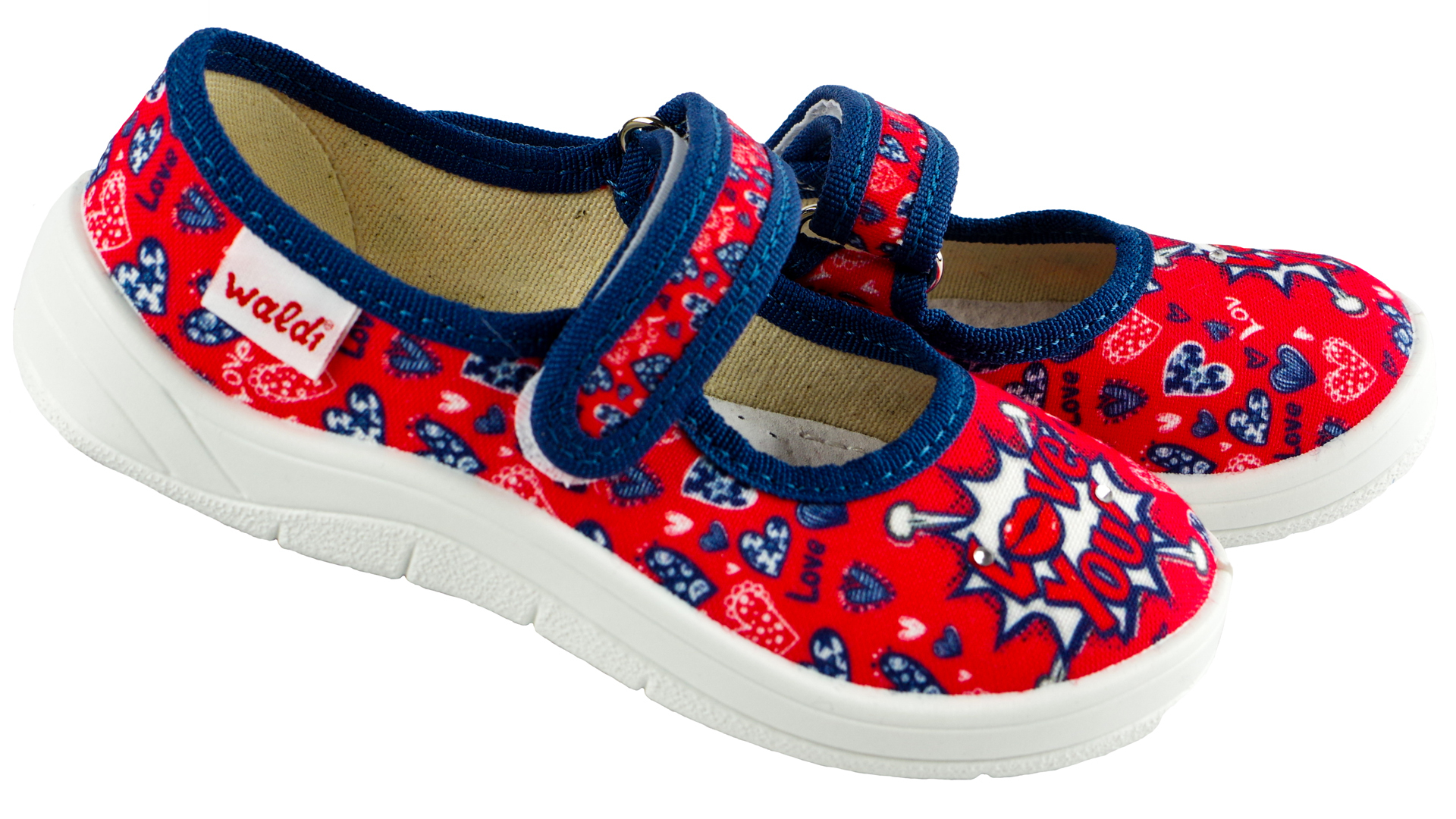 Текстильная обувь для девочек Тапочки Катя (1818) цвет Красный 24-30 размеры – Sole Kids. Фото 2