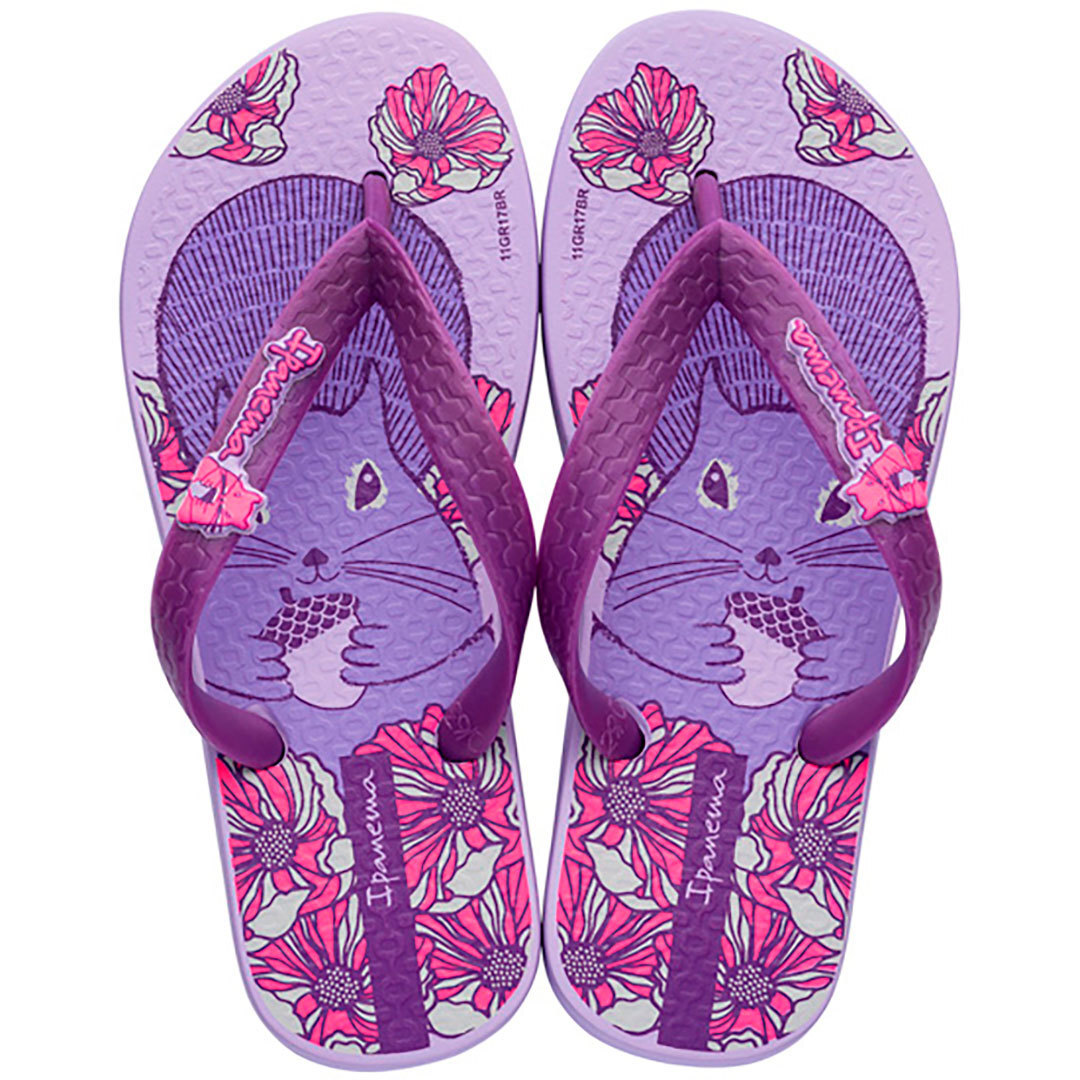 Пляжная обувь для девочки - шлепки ipanema (1521) 25-38 размеры, цвет Фиолетовый – Sole Kids
