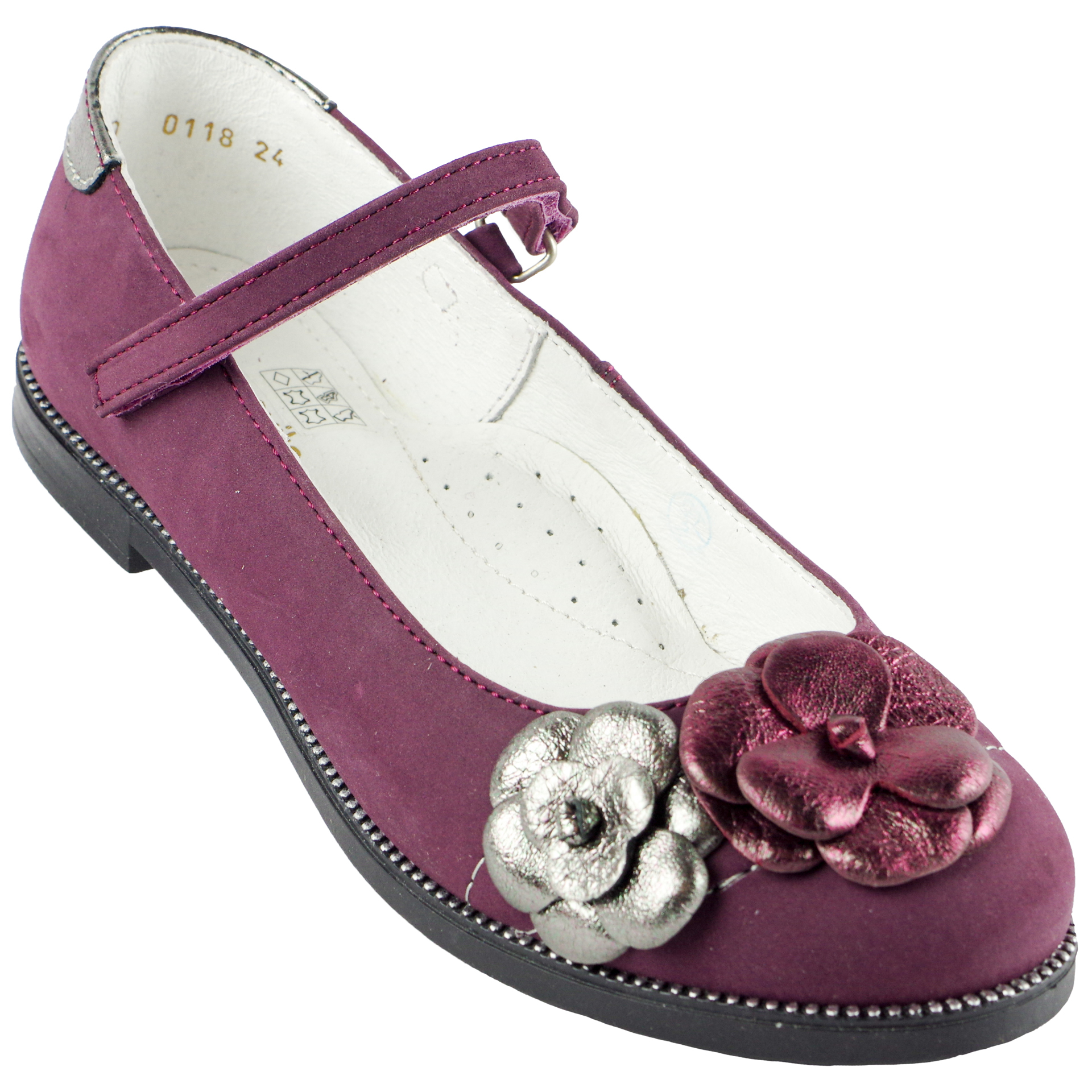 Туфли школьные (1385) материал Нубук, цвет Фиолетовый  для девочки 32-35 размеры – Sole Kids