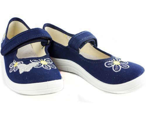 Текстильная обувь для девочек Тапочки Алина (1812) цвет темно-синий 24-30 размеры – Sole Kids. Фото 3