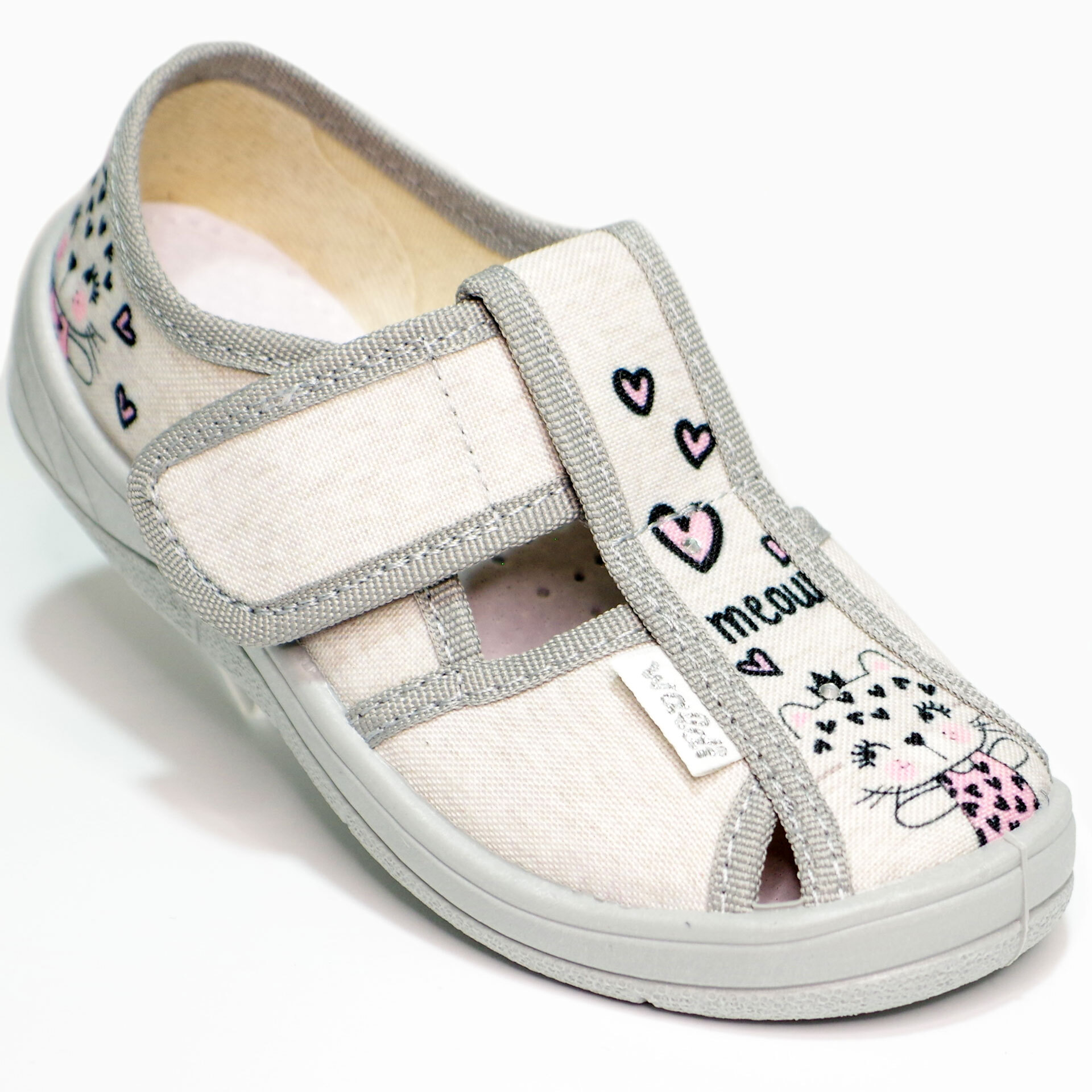 Текстильная обувь для девочек Тапочки Маша (2203) цвет Серый 24-30 размеры – Sole Kids