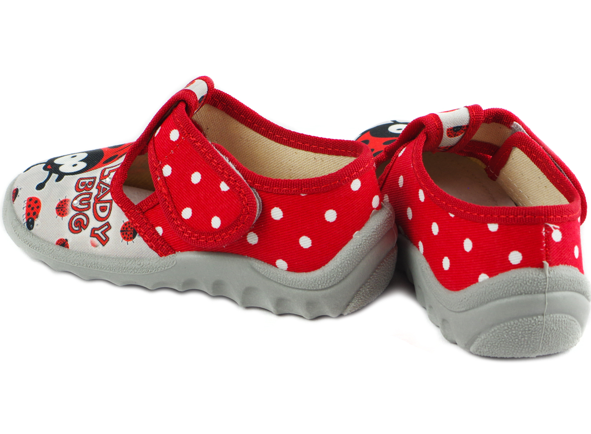 Текстильная обувь для девочек Тапочки Даша Lady Bug (1914) цвет Красный 21-27 размеры – Sole Kids. Фото 4